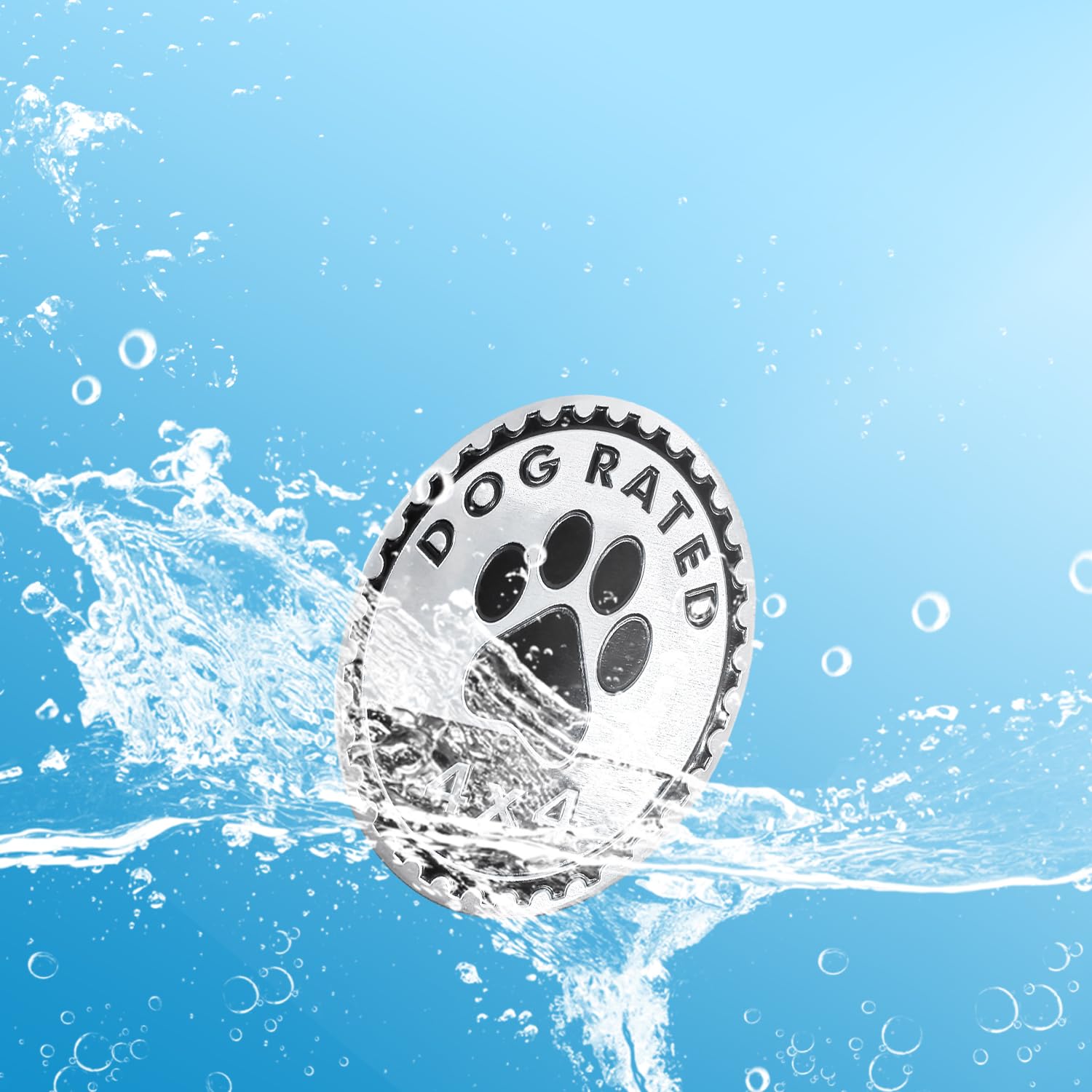 2 Pcs Dogs Badge Rated Car Emblem, 4 X 4 Metal Automotive Badge, 3D Round Metal Car Badges Emblems, Car Badge Decals Stickers Co