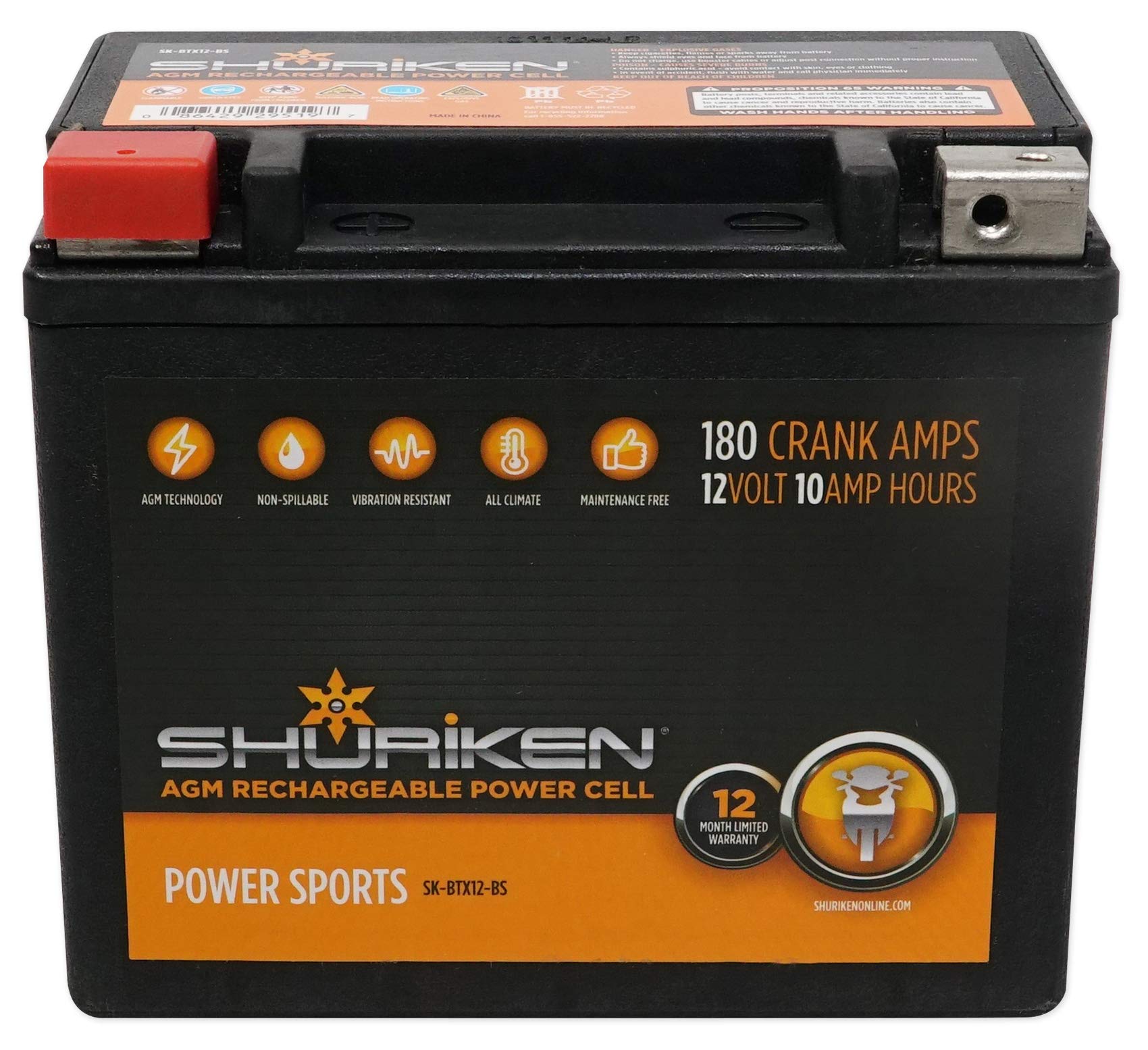 Shuriken 180 Crank Amps 10Amp Hours Agm Battery