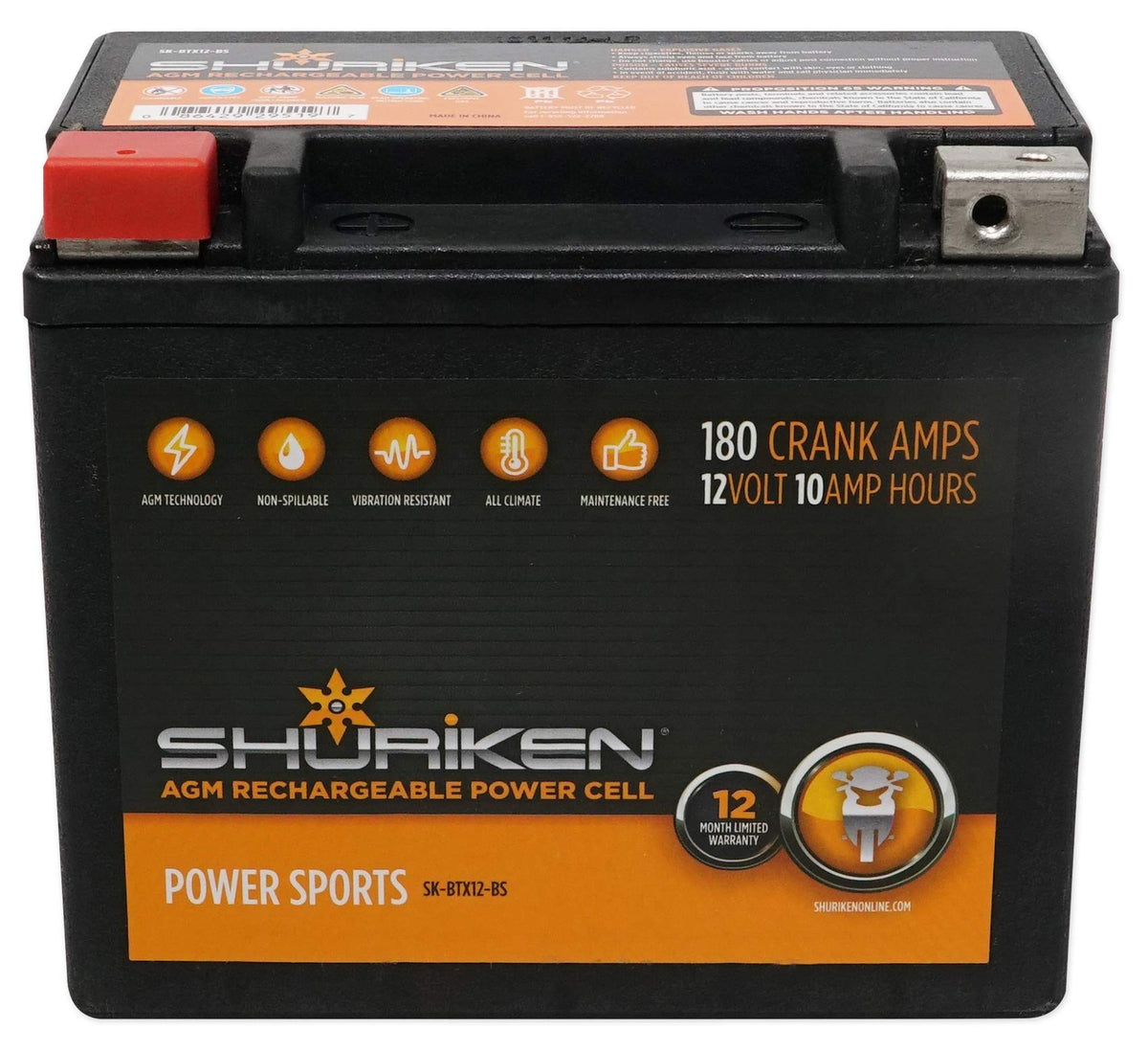 Shuriken 180 Crank Amps 10Amp Hours Agm Battery