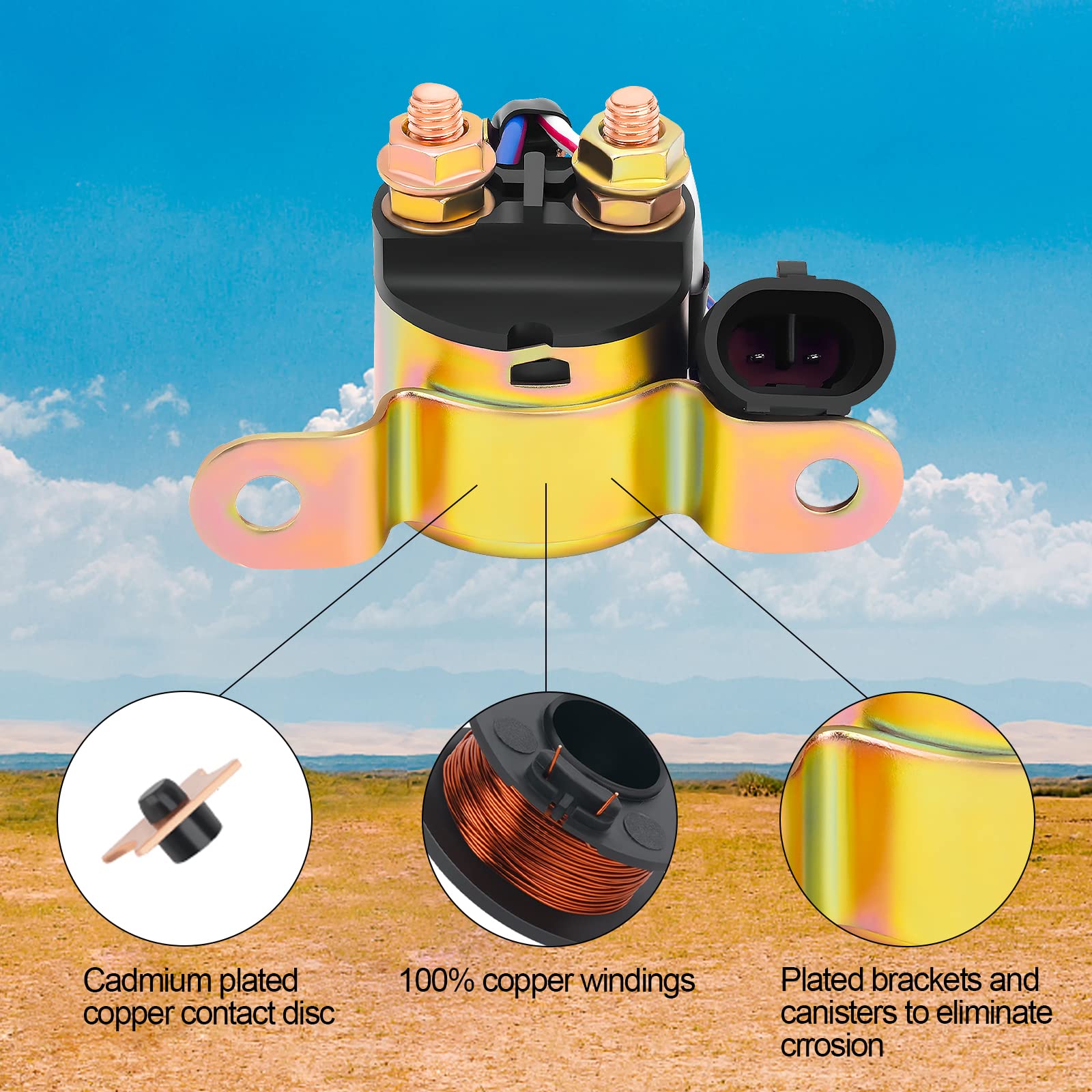 Lcgly Starter Solenoid Relay 4010947 Compatible With Polaris Ranger 400 500 570 700 800 Rzr 570 800 900 1000 4 Turbo Etx Xp Sportsman 700 Efi 800 500 570 Etx Touring Ace 325 500 570 900 4012001