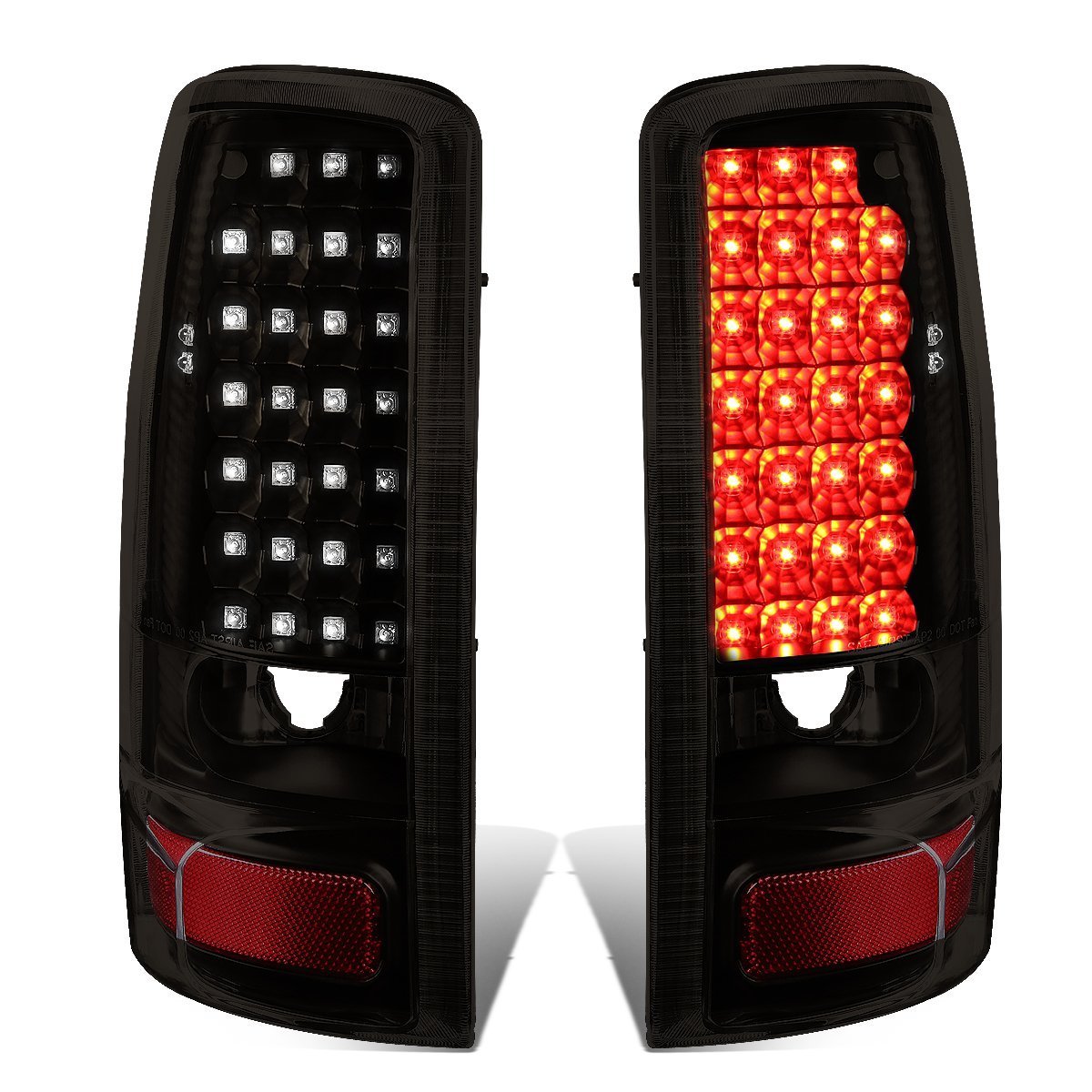 Dna Motoring Tl-Gmcde00-Led-3D-Bk-Sm Led 3D Tail Light Assembly Driver & Passenger Side Compatible With 00-06 Yukon Xl / 00-06 T