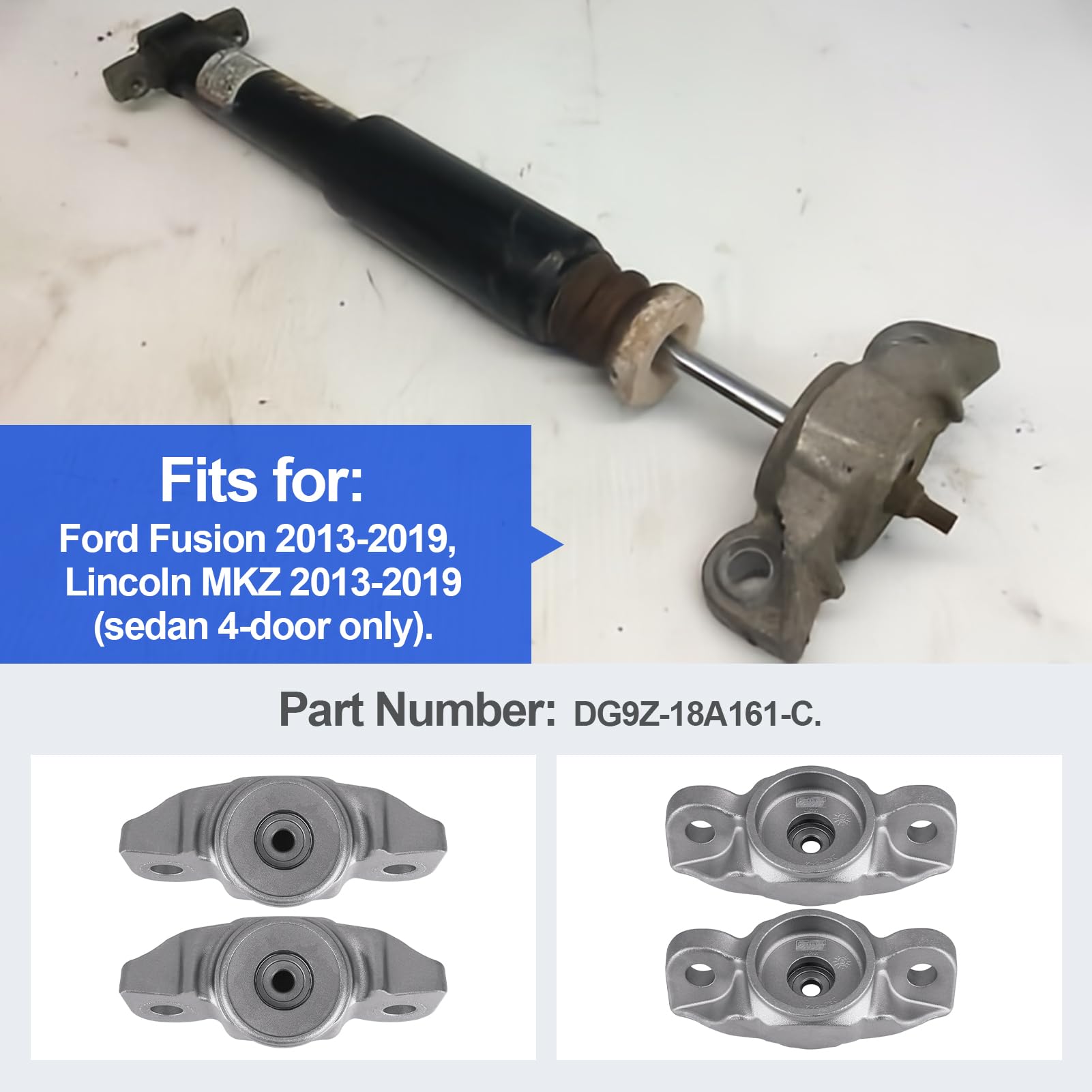 A Set Of 2 Rear Upper Suspension Struts Fits For Ford Fusion 2013-2019, Lincoln Mkz 2013-2019, Part Number Dg9Z-18A161-C