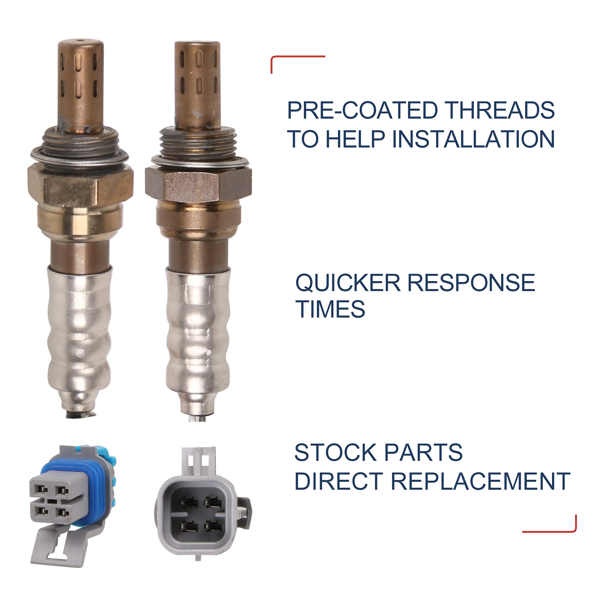 Mostplus 213-4229 12609457 4Pcs Upstream + Downstream Sensors Oxygen Sensor Compatible With Escalade Chevrolet Avalanche Silverado Tahoe Gmc Yukon Sierra