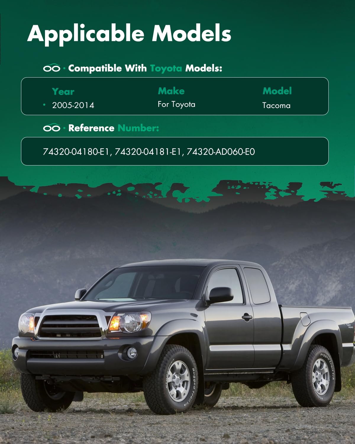 Scitoo Car Sun Visor Assbembly With Mirror Fit For 2005-2014 For Toyota For Tacoma Beige Without Sunroof(Left Driver Side)