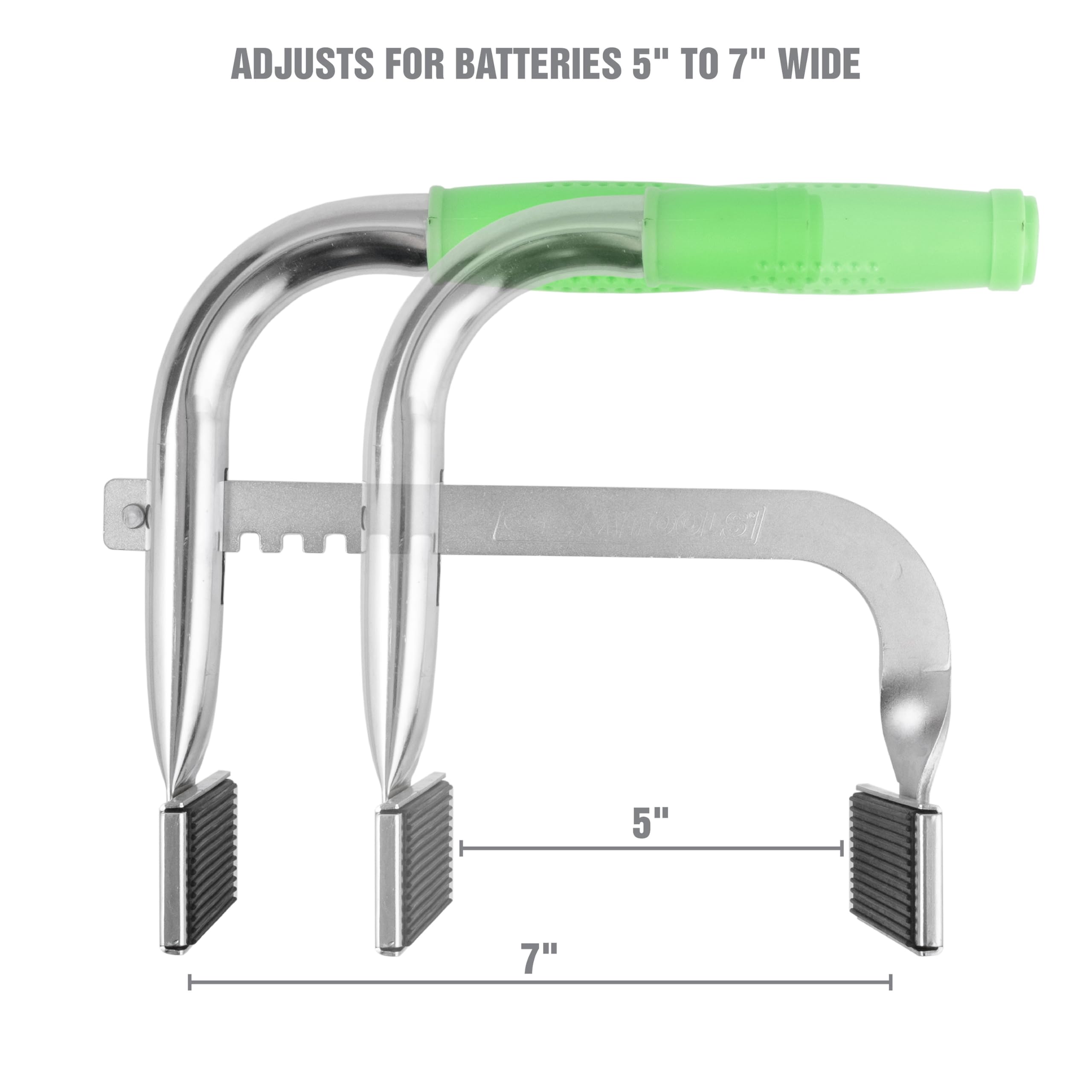 Oemtools 25316 Battery Carrier, Grab, Lift, And Carry Top Post Or Side Post Batteries, Rubber Pads Securely Grip Batteries, Heavy Duty Batteries Carrier