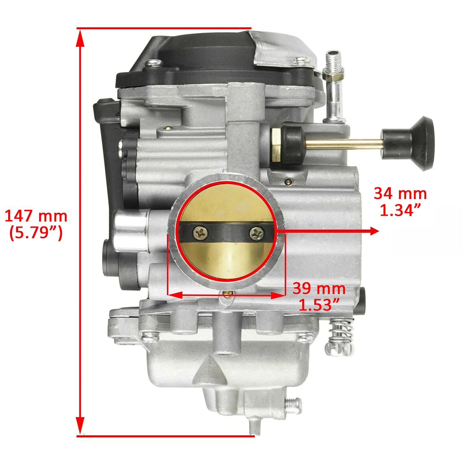 Carburetor Carb for Yamaha Wolverine 350 YFM350 (1996-2005) & Big Bear 350 YFM350 (1999) 4x4 ATV Quad Carb 4KB-14901-10-00 4KB-1