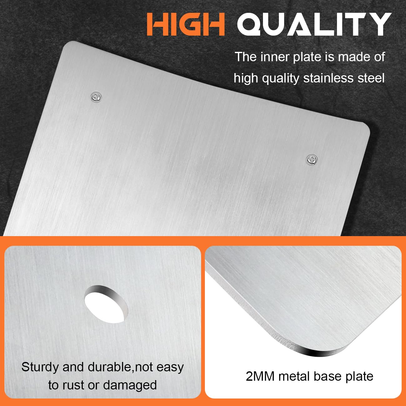 AUFER 2MM Thick Laser Cut Trunk Inner Base Reinforcement Metal Mounting Plate Compatible With For 2014-up Touring Road King Road