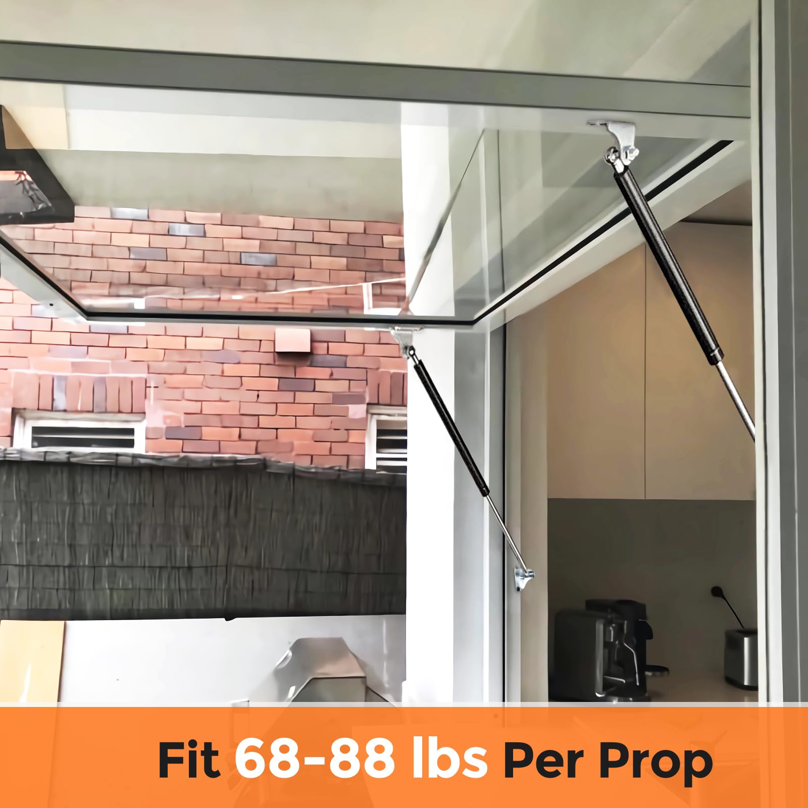 Pamagoo 23 Inch 80 Lbs 356 N Gas Strut, 23'' Rv Bed Shocks With Mounting Brackets For Boat Cover Rv Bed Storage Heavy Duty Box L