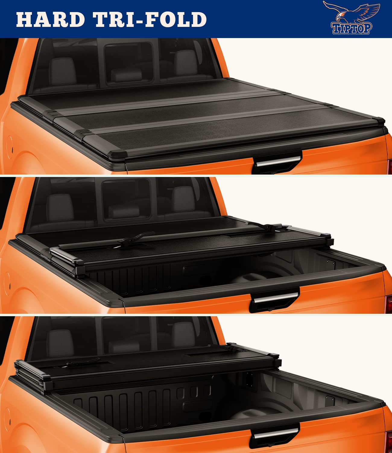 Tiptop Soft Quad-Fold Tonneau Cover Truck Bed For 2015-2024 Colorado/Canyon 6.2Ft Bed (74'') | Tpx4 |