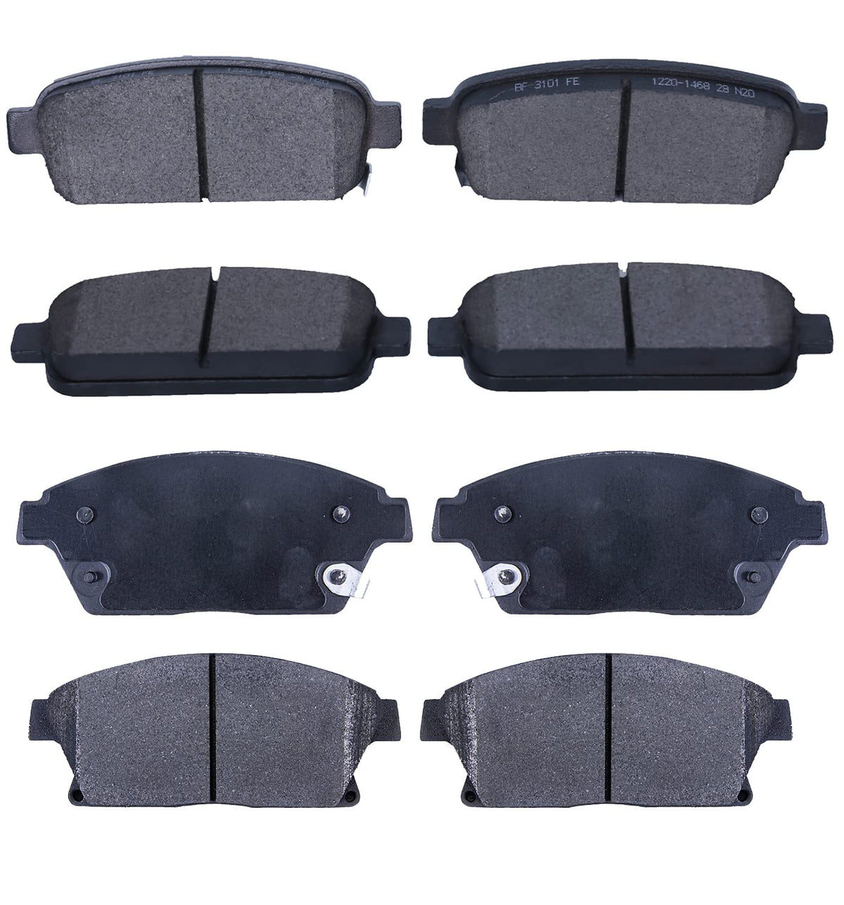 EXPPOWER Replacement For Front & Rear Ceramic Disc Brake Pad Buick Encore Verano Chevrolet Trax Volt D1467 D1468