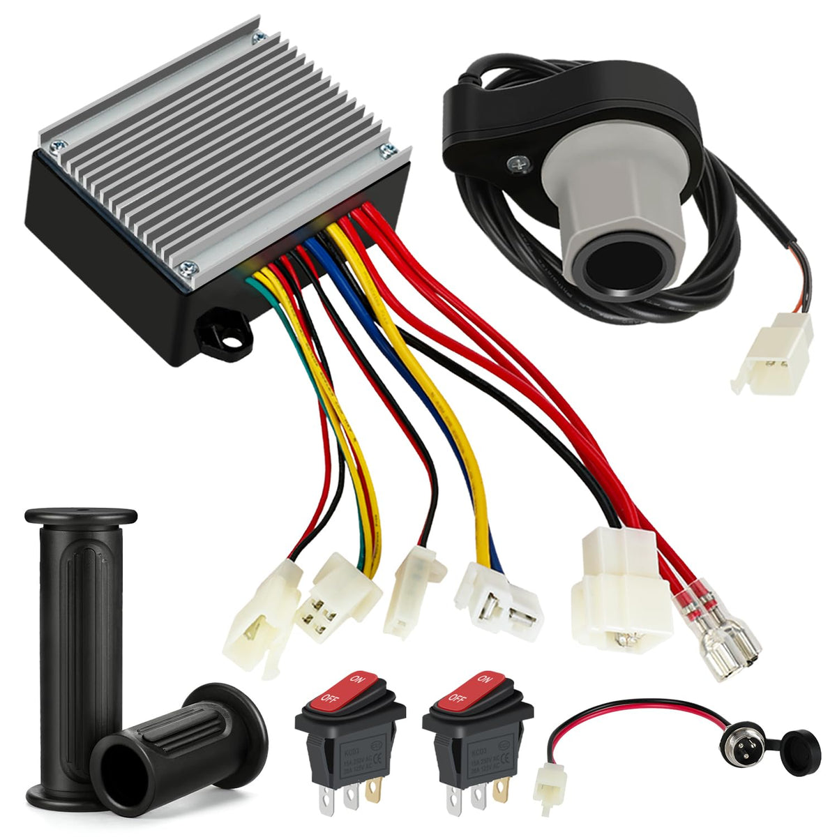 XIKOBY 24V Controller and Throttle Compatible with Razor E200 E300 Electric Scooter MX350 (V33+) Dirt Bike, Control Module for E