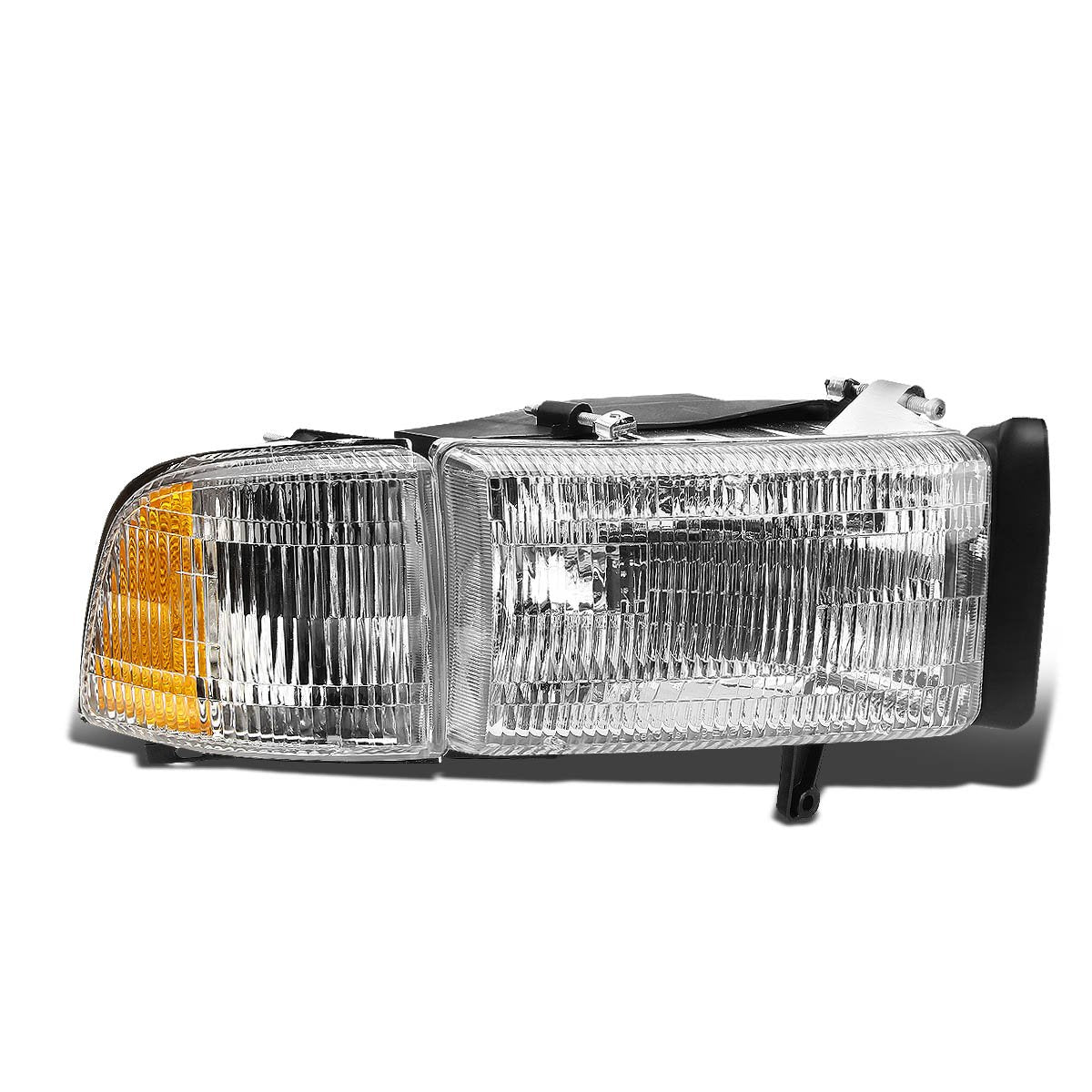 Auto Dynasty Headlights Assembly Compatible With 1994-2002 Dodge Ram 1500 2500 3500 Non-Sport, Driver Left Side Halogen Headlamp