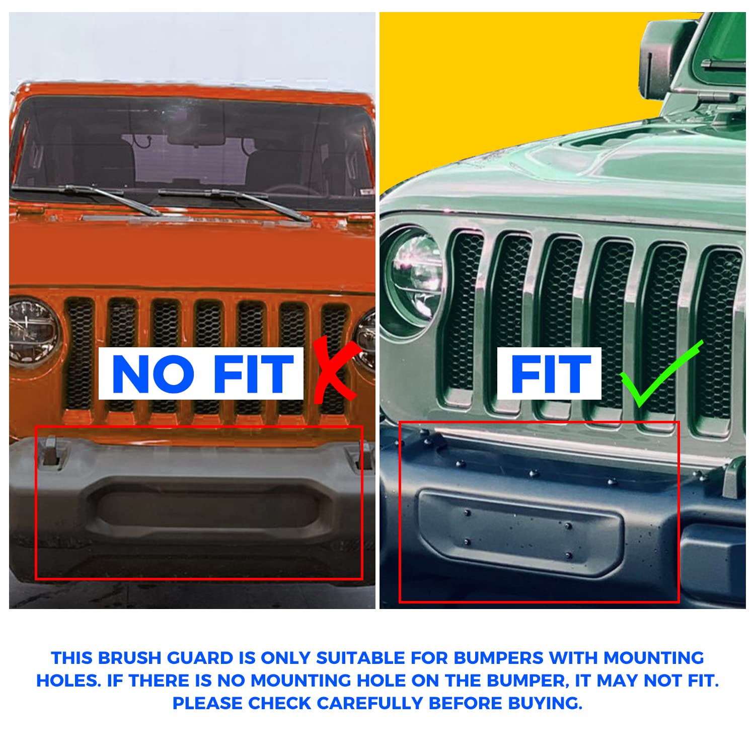 Kuafu Grille Winch Brush Guard Compatible With 2018-2023 Jeep Wrangler Jl 2020-2023 Jeep Gladiator Jt 82215351 Rubicon Brush Guard Front Bumper Grill Grille Guard Protector Brush Push Bar Steel