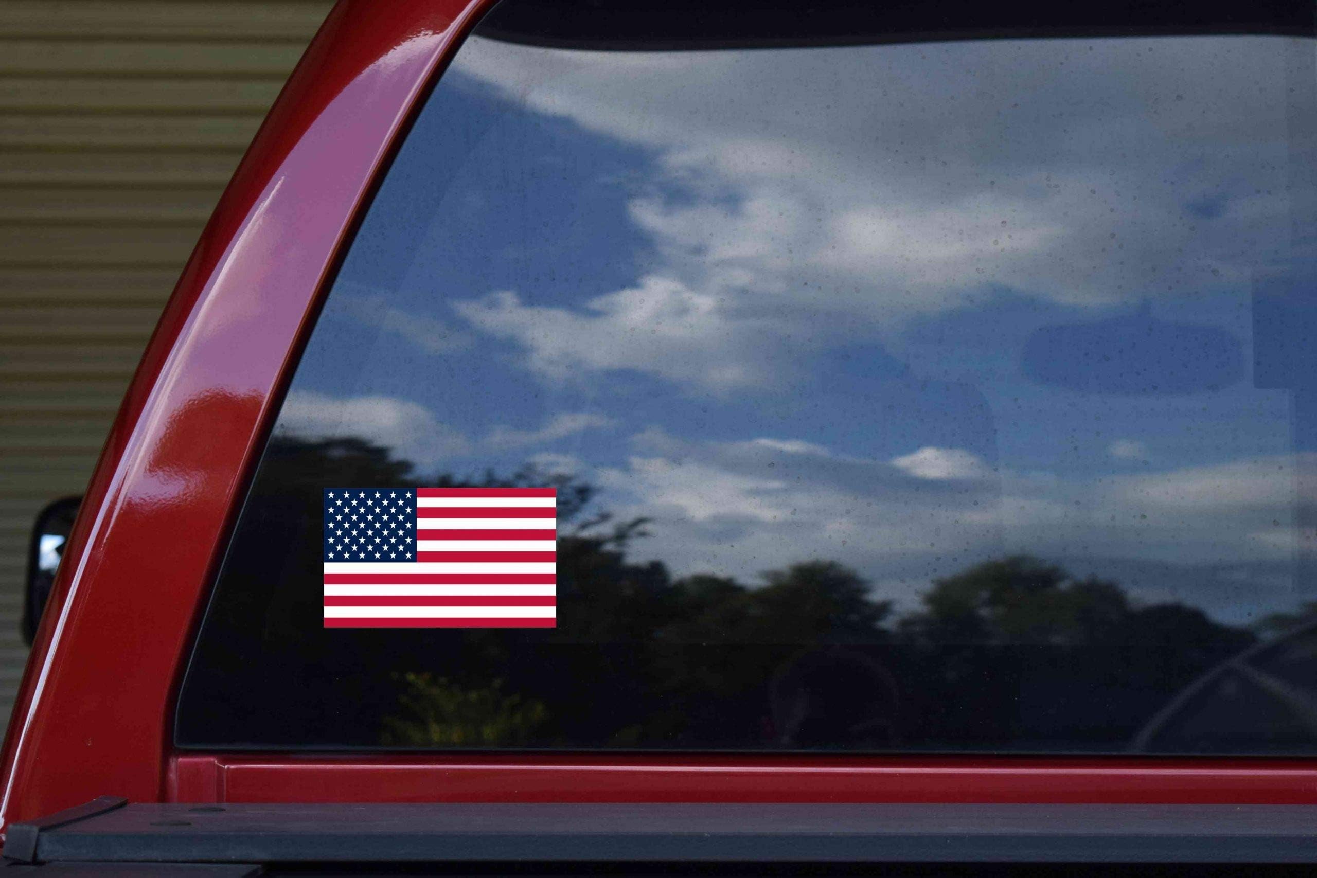 Stickertalk Usa Flag Vinyl Sticker, 5 Inches By 3 Inches