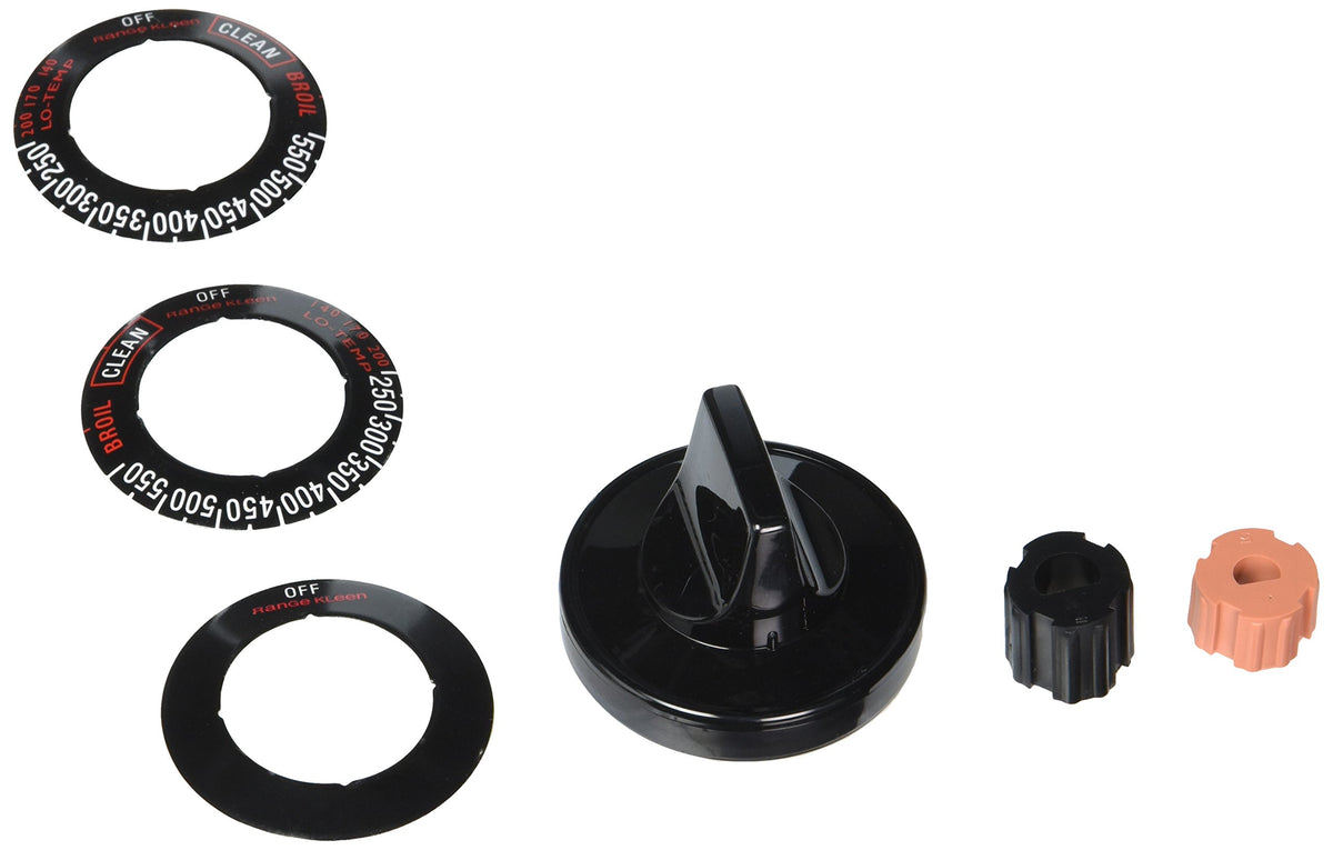 Range Kleen Gas Range & Oven Replacement Knob Kit, Black