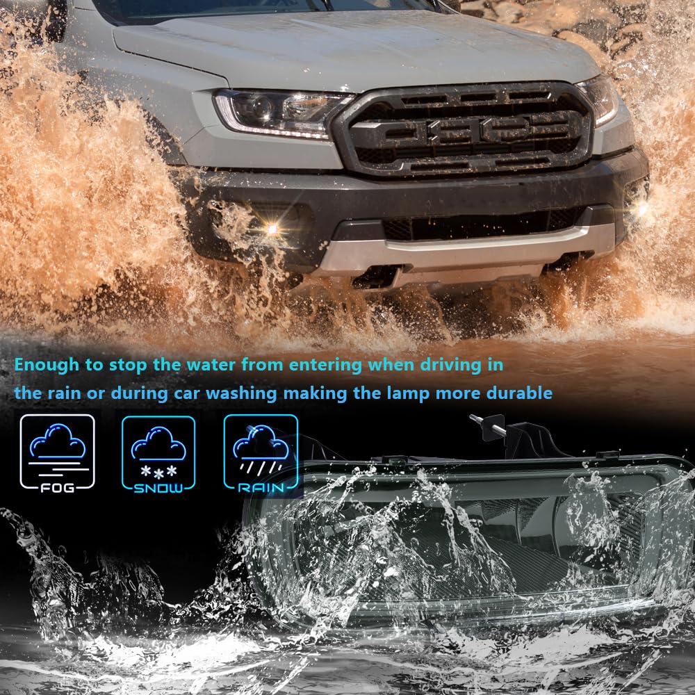 G-Plus Front Bumper Fog Lights Lamps Compatible With 2004 2005 2006 Ford F150 Lincoln Mark Lt Pickup Truck Driver And Passenger