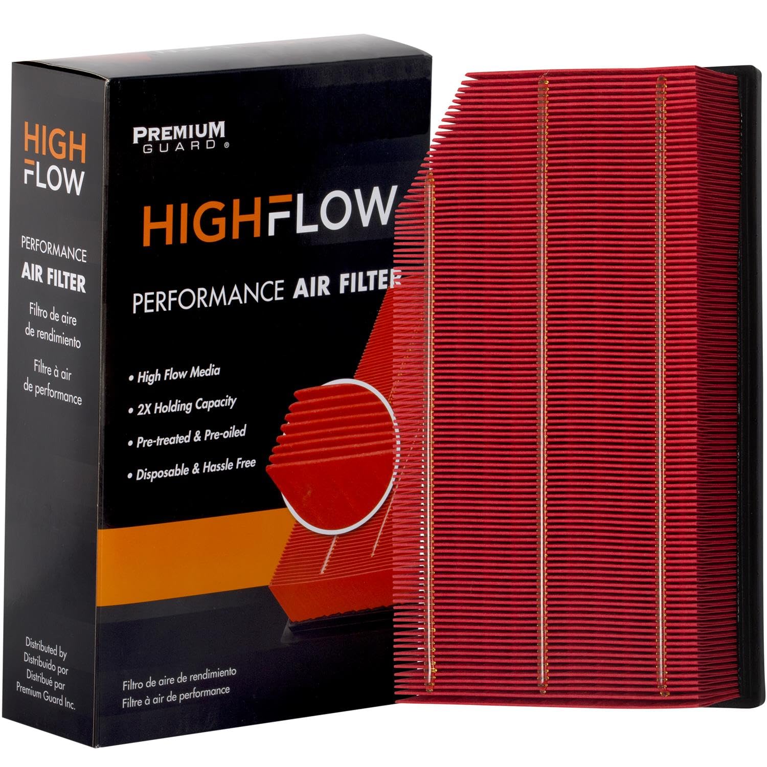 Highflow High Performance, Pre-Oiled Disposable Engine Air Filter Pa99455X | Fits 2018-2025 Jeep Wrangler, 2020-2025 Gladiator