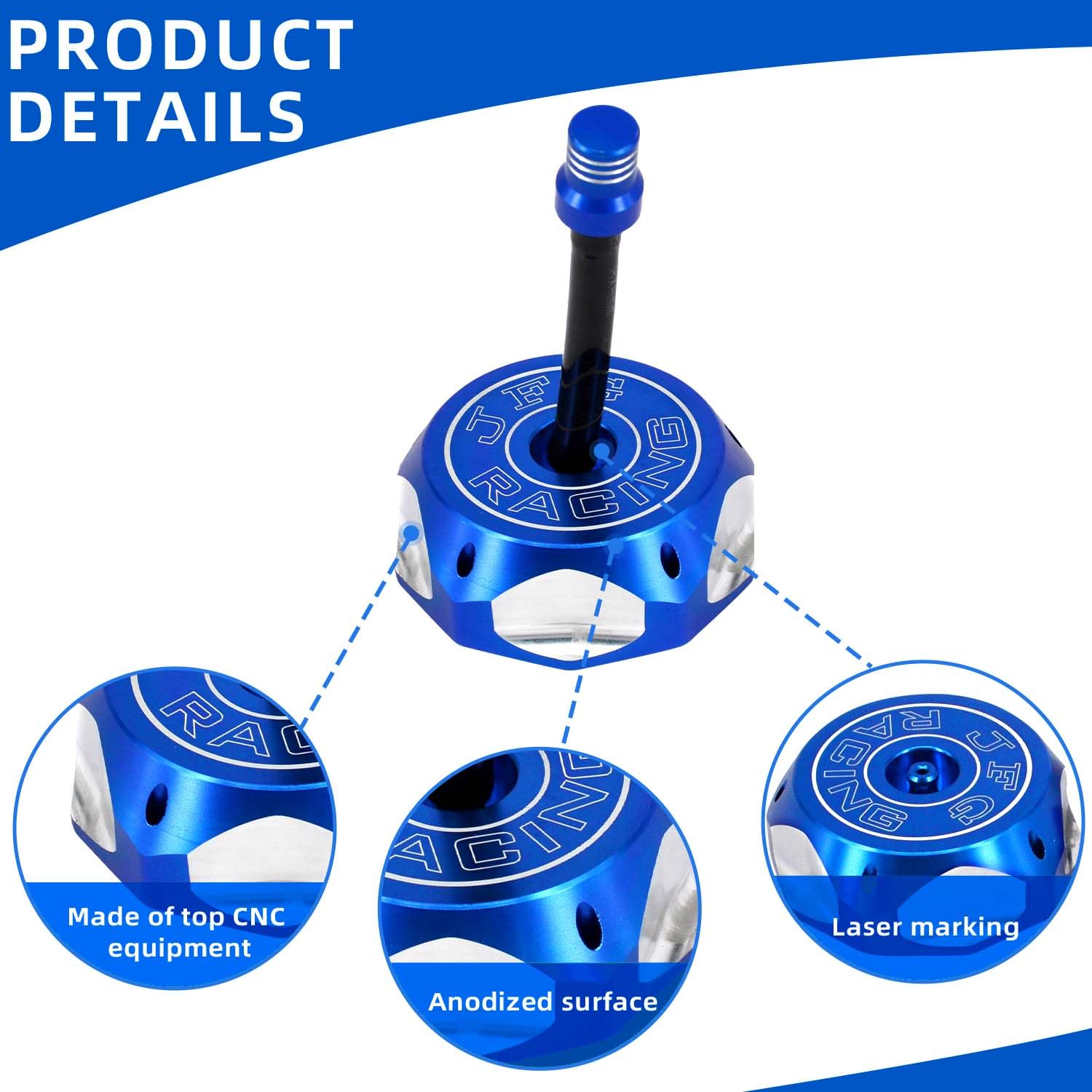 Dirt Bike Gas Cap,Motorcycle Gas Fuel Tank Cap With Breather Valve Universal Cnc For Yz Ttr 50Cc - 150Cc Crf Xr Rm Kx Klx Ssr Apollo Tao Tao Sdg Dirt Pit Bike Blue