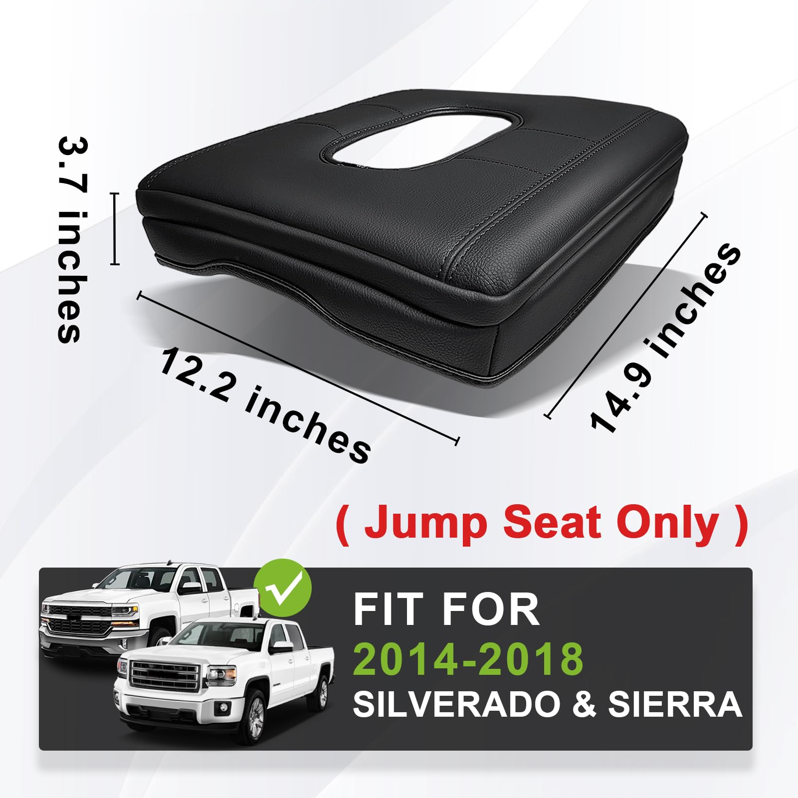 Muslogy Center Console Armrest Cover For Chevy Silverado & Gmc Sierra 1500 2500 3500Hd 2014-2018 Comfort Armrest Pad Arm Rest Cu