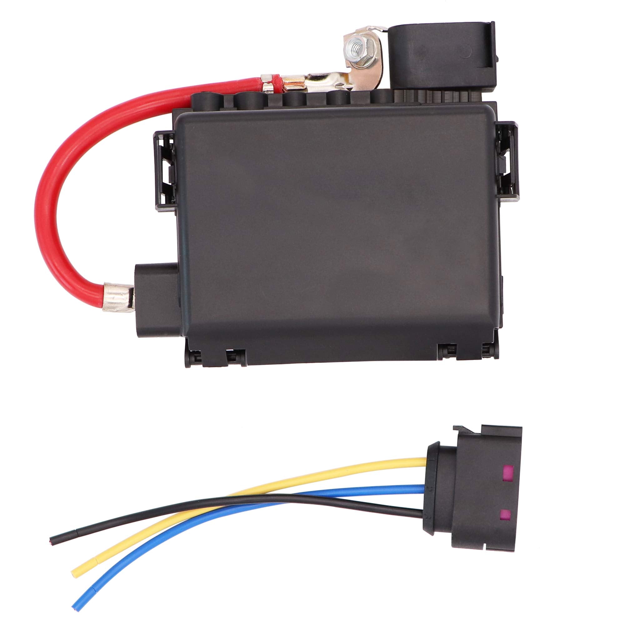 Battery Fuse Box Terminal 1J0937550 Compatible With 99-04 Vw Beetle Jetta Bora Golf Mk4 With Wiring Harness Pigtail Connector