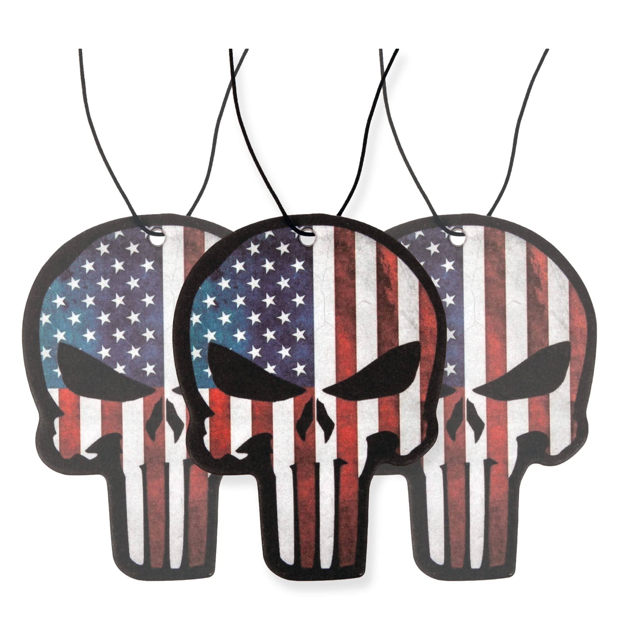 Fresh Fresheners Cute Funny Car Air Fresheners 4-Pack (Punisher Skull)