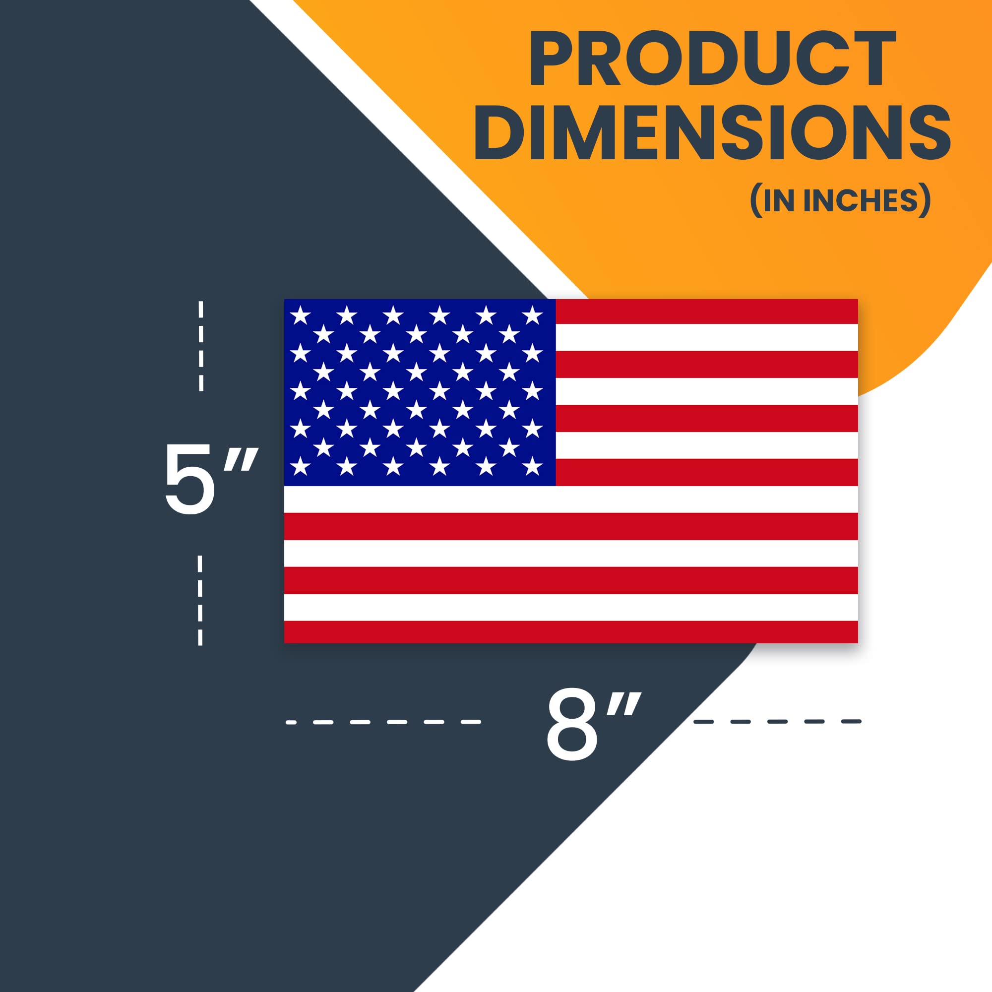 Magnet Me Up: American Flag Automotive Magnet Decal - 5X8 Inches, 2 Pack, Red White, And Blue - Heavy-Duty For Car, Truck, Suv U