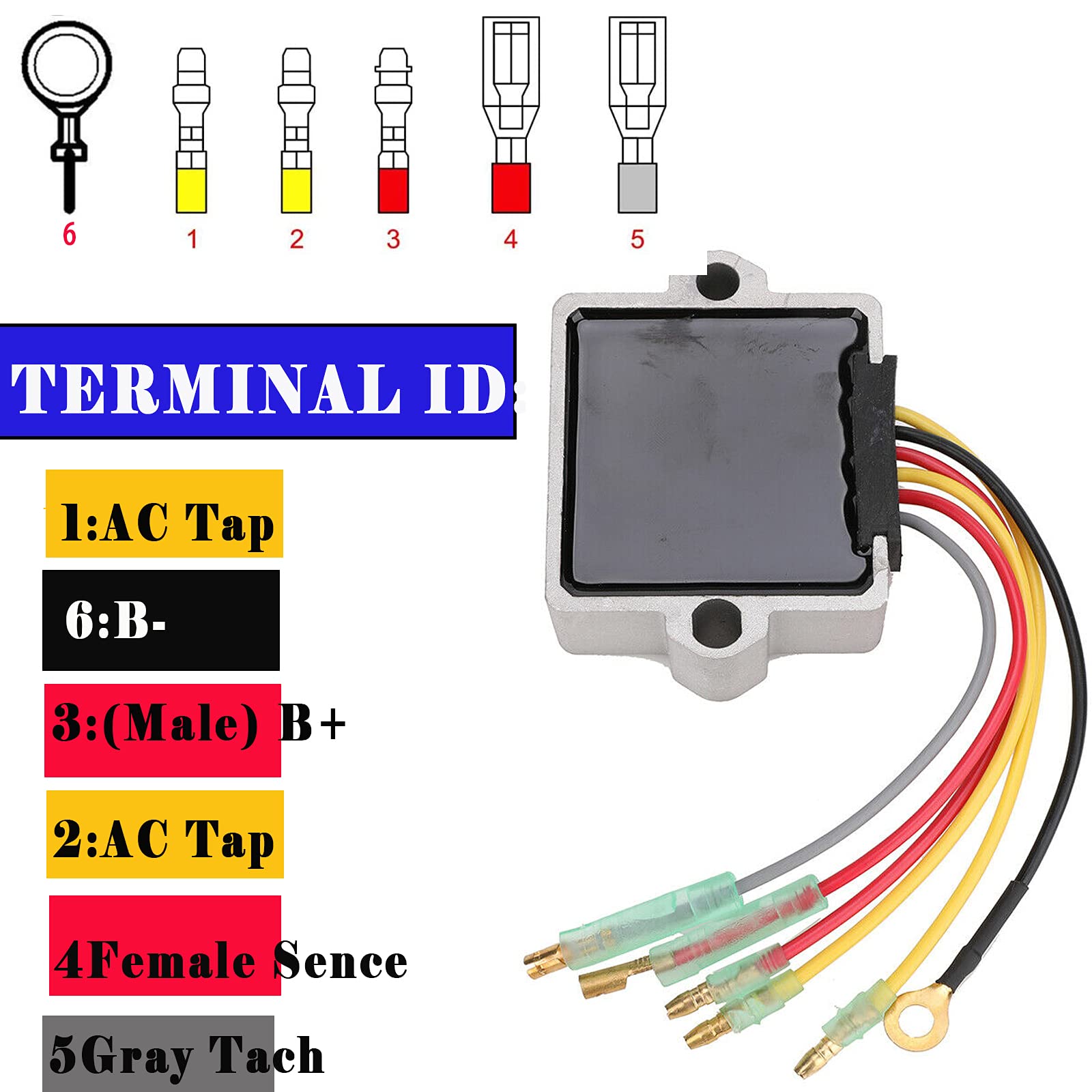 815279T Regulator Rectifier Mercury 883072T 6 Wire For Mercury Voltage Regulator 40Hp 50Hp 55Hp 60Hp 75Hp 90Hp 100Hp 115Hp 125Hp
