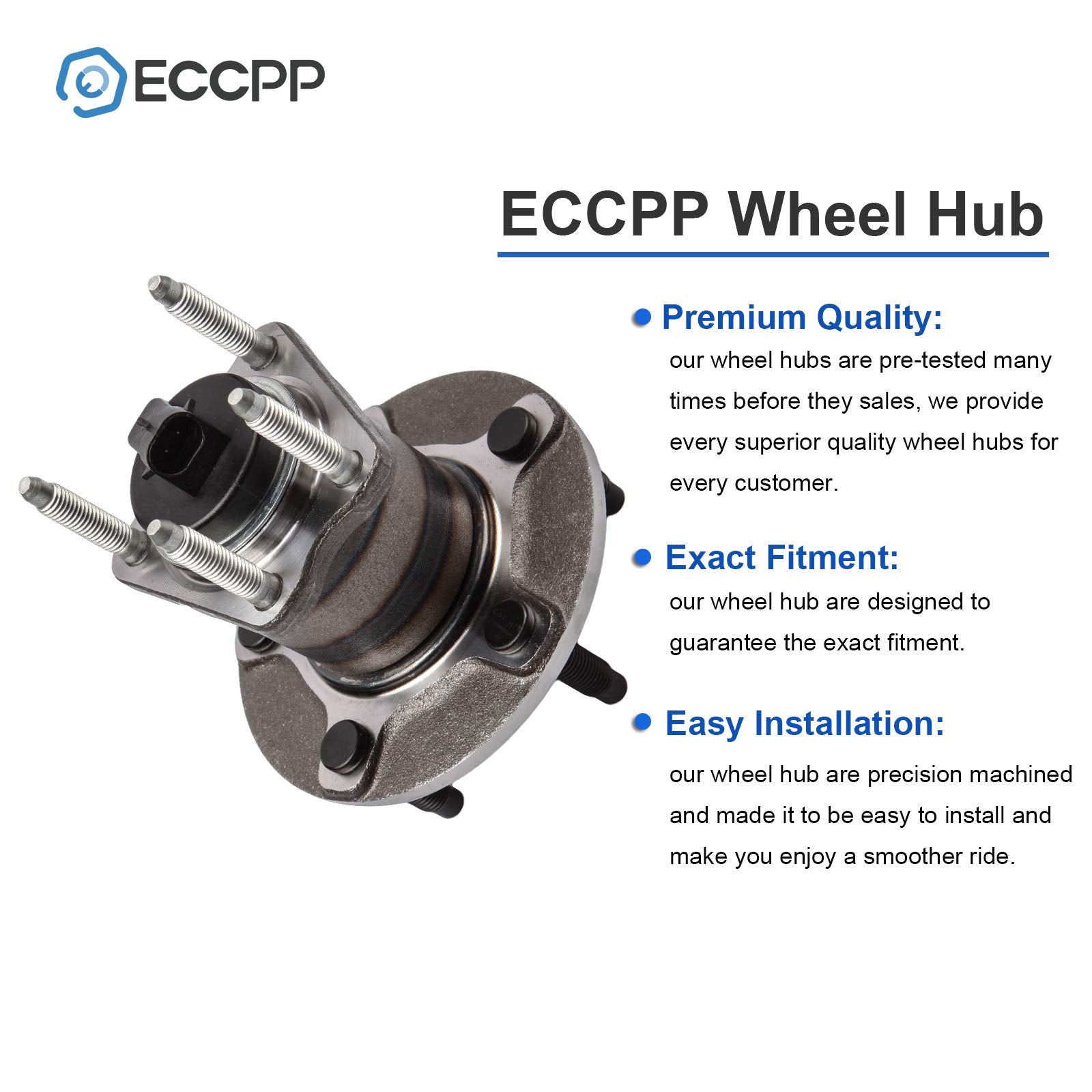 ECCPP Replacement for Wheel Bearing and Hub Assembly For Chevrolet Malibu 2004-2007/ Pontiac G6 2005-2007/ Saturn Aura 2007 Whee