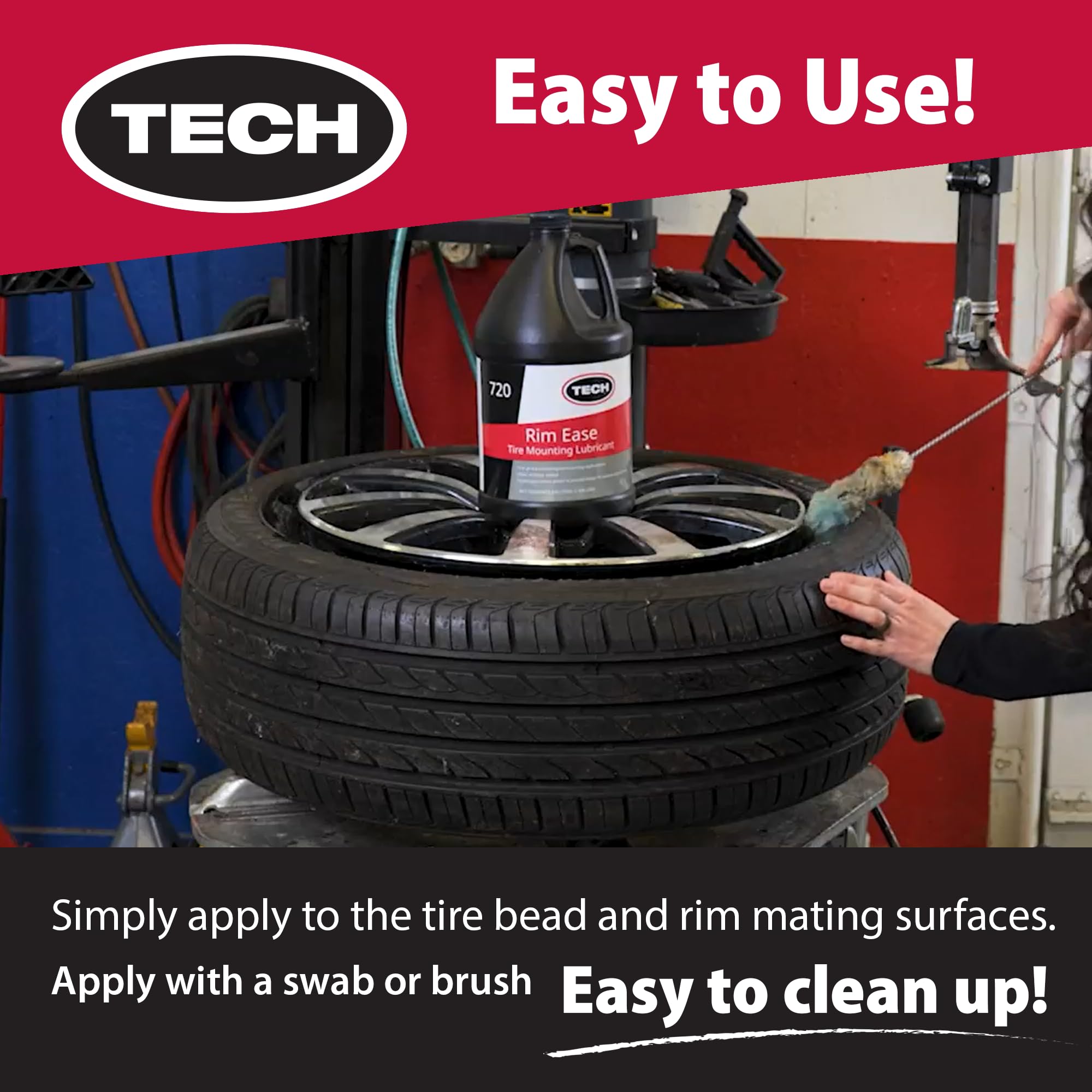 TECH Tire Repairs Rim Ease Tire Mounting Lubricant - 1 Gallon, Petrole ...