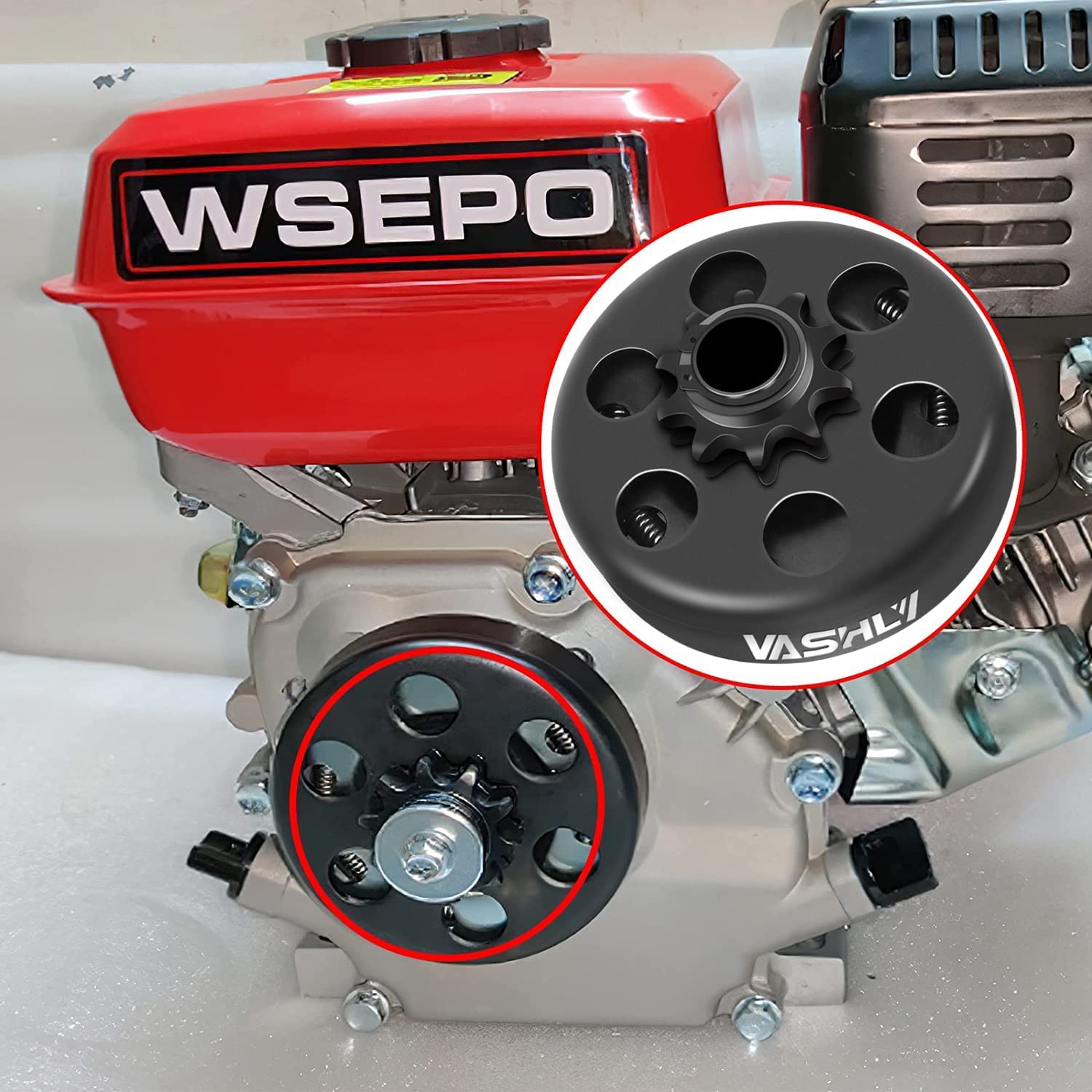 Vashly Go Kart Clutch 3/4' Bore 10T With #40 41 420 Chain For Go Kart Minibike And Fun Kart Engine