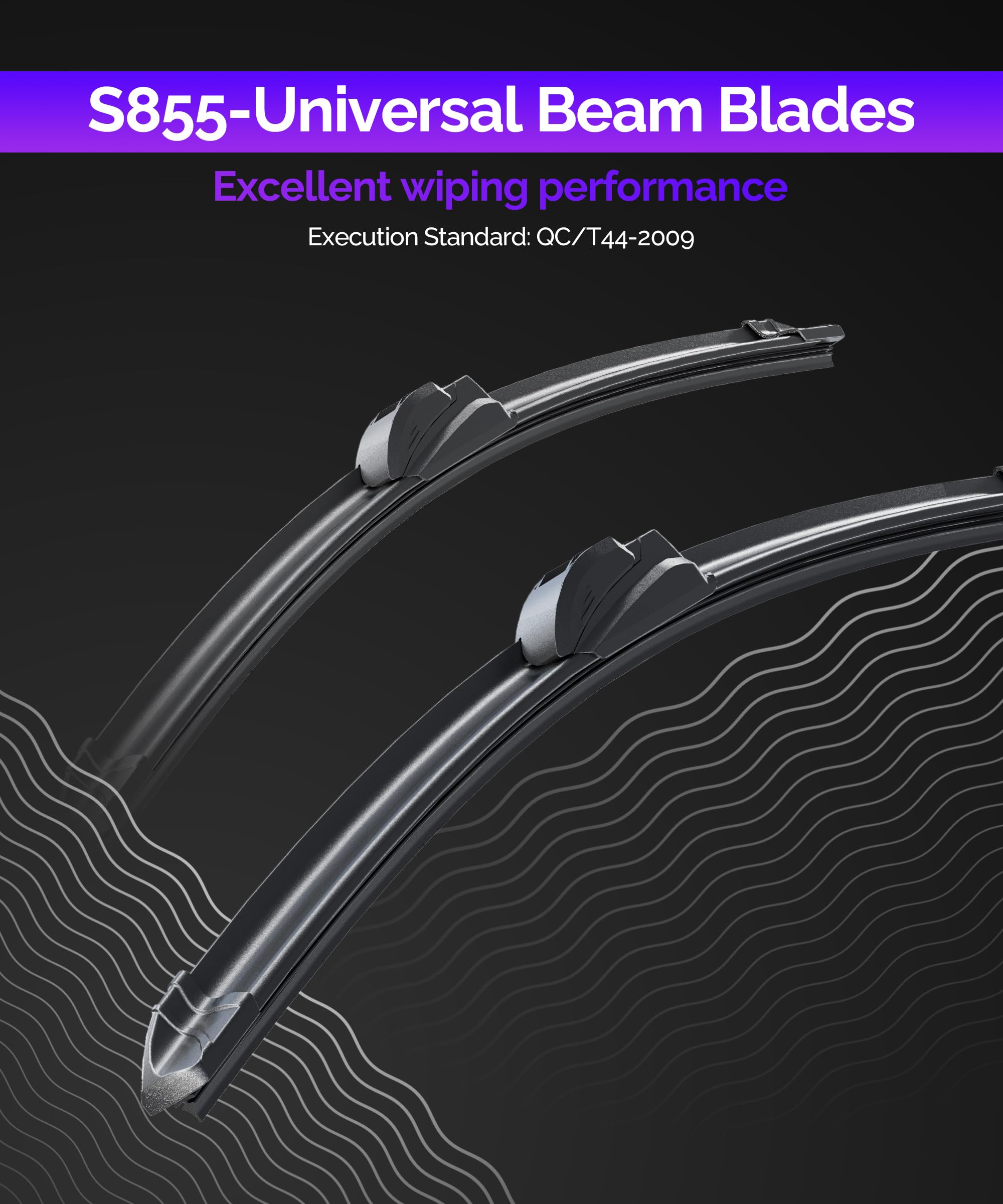 Racoona Oem Quality Premium All-Season Windshield Wiper Blades,Pack Of 2 Durable Stable And Quiet Windshield Wiper Blades,Automo