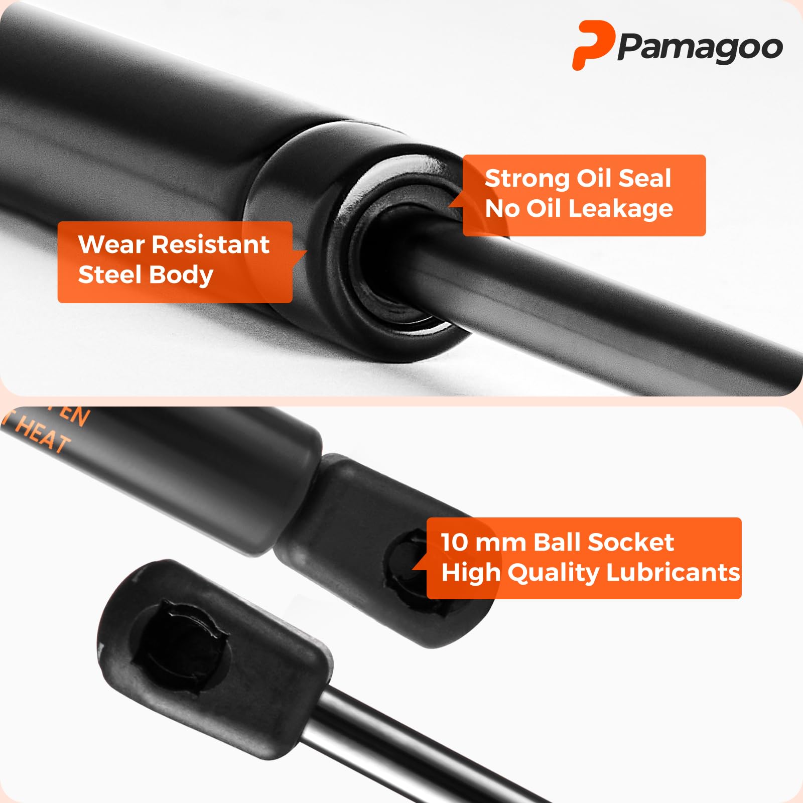 SX115P40 11 inch 40Lb/198 N Gas Struts, 2PCS 11 Gas Shocks Lift Support for Roof Top Pocket Box,Cub Cadet Tractor Cabinet Door