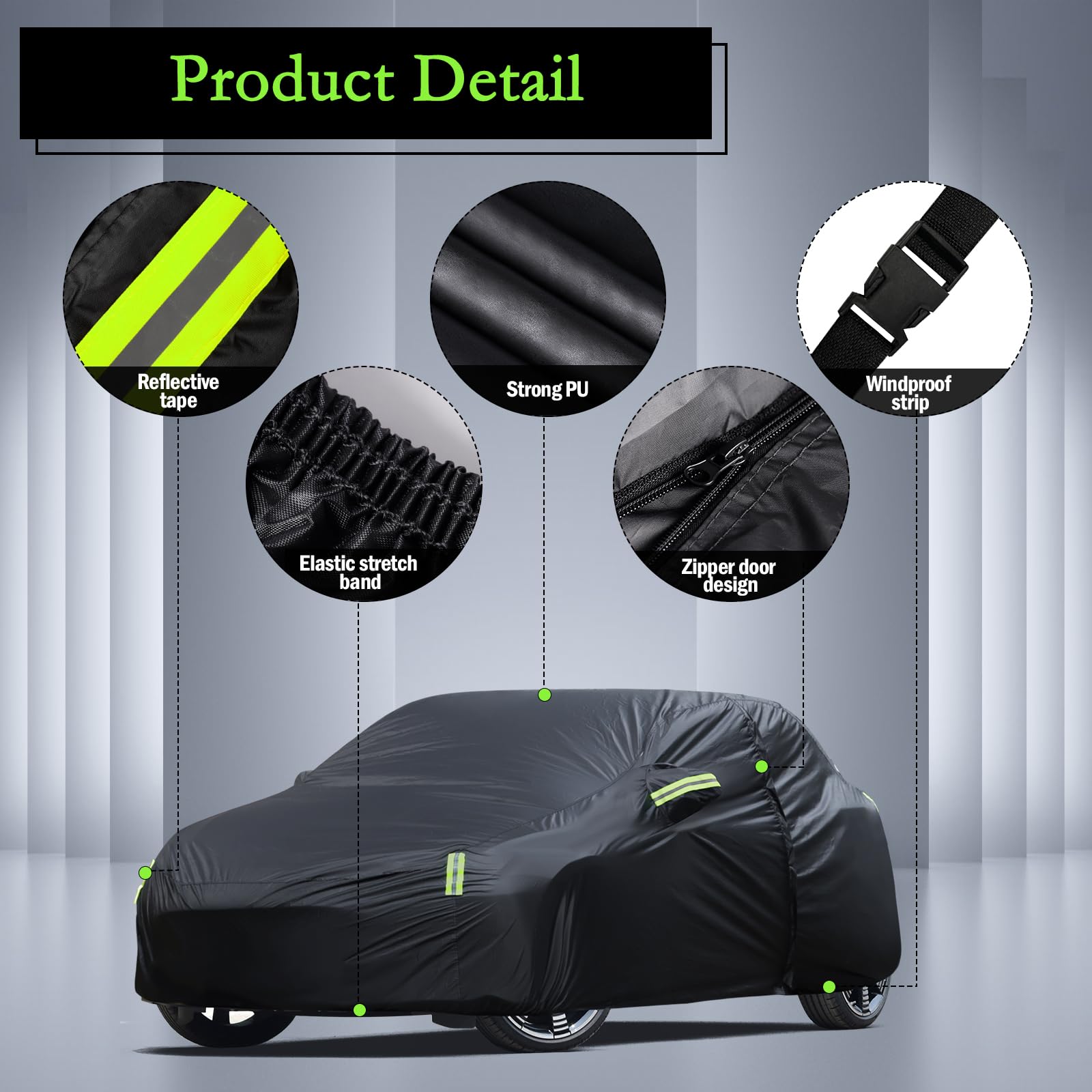 Car Cover Custom Fit For 2014-2024 Mini Cooper/Cooper S 2-Door, Waterproof All Weather Full Exterior Cover Rain Sun Hail Protect
