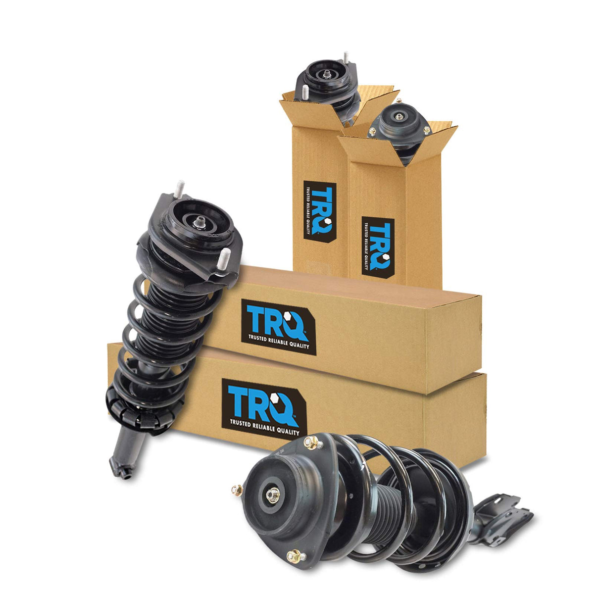Trq Front And Rear Strut & Coil Spring Assembly Set Driver & Passenger Sides Compatible With 09-13 Subaru Forester