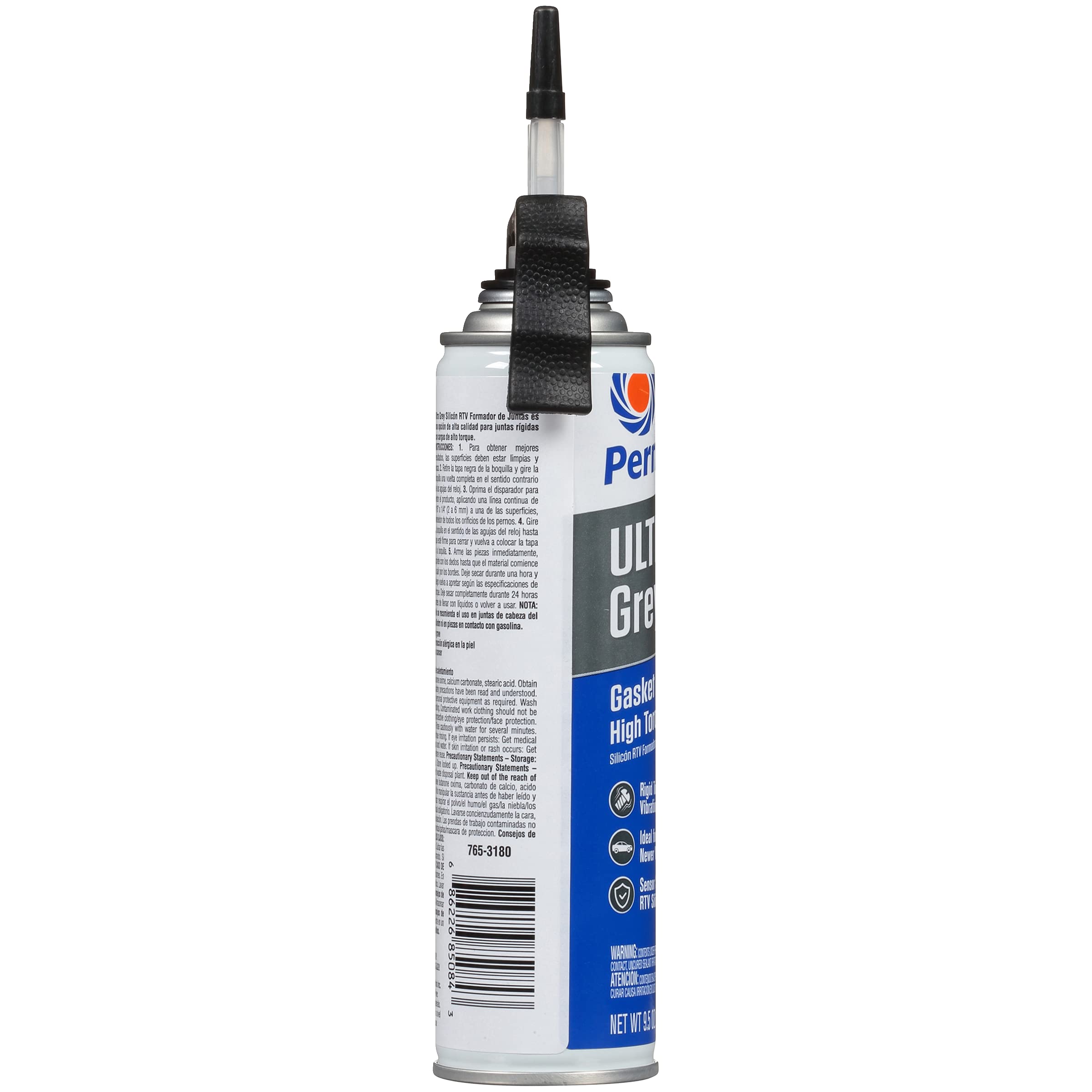 Permatex 85084 Ultra Grey RTV Silicone Gasket Maker, 9.5 oz, Sensor Safe, High-Torque, Non-Corrosive, Vibration Resistant