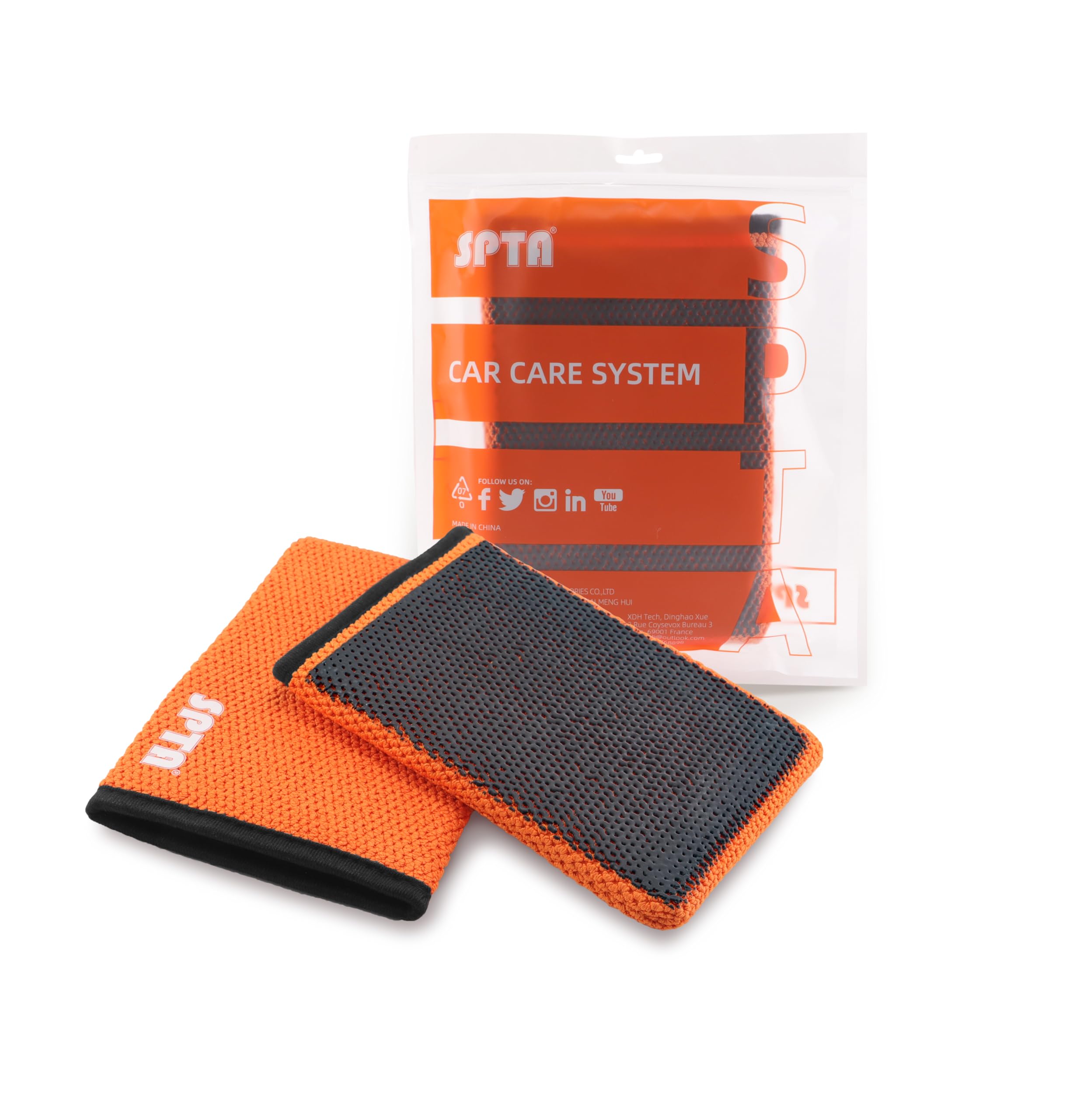 SPTA Clay Mitt, 1Pc Fine Grade Clay Bar Wash Mitt, Clay Eraser Mitt for Car Detailing, Auto Detailing Clay Bar Glove Quickly Rem