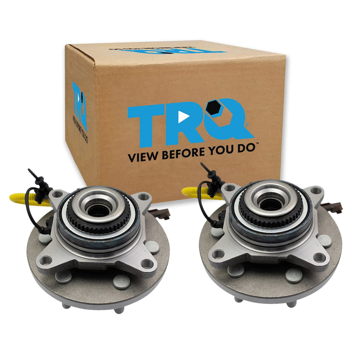 Trq Front Wheel Hub Bearings Assembly Set Compatible With 2018-2020 Ford Expedition Lincoln Navigator