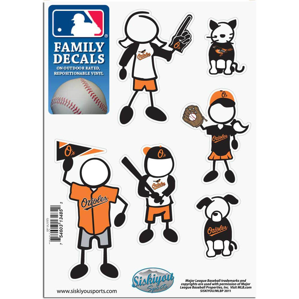 MLB Baltimore Orioles Small Family Decal Set