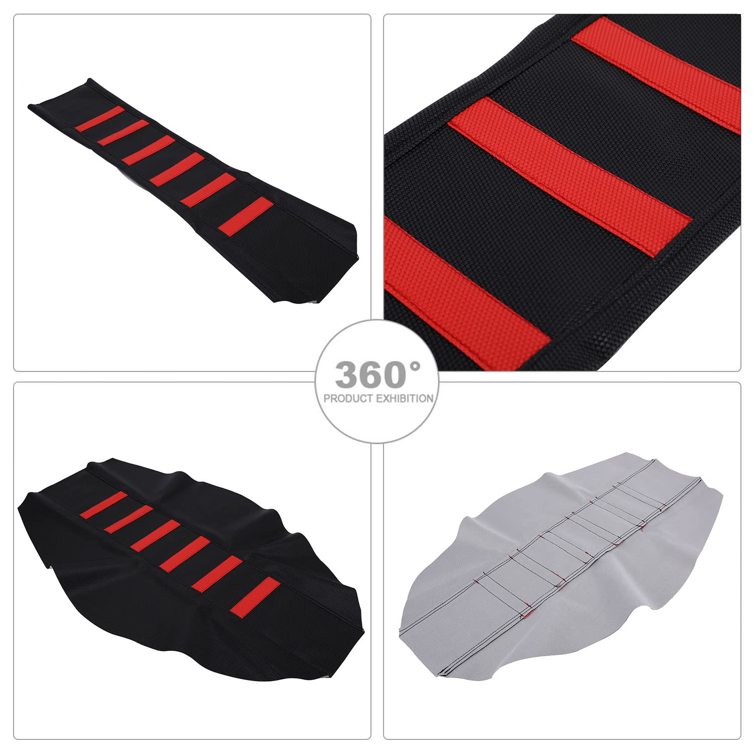 Ustpo Dirt Bike Seat Cover Particle Surface Universal For Crf Cr Xr 50Cc - 450Cc Rm Kx Klx Ttr Pw Hawk 250 Ssr Apollo Rfz Tao Tao Thumpstar Dirt Pit Bike Red