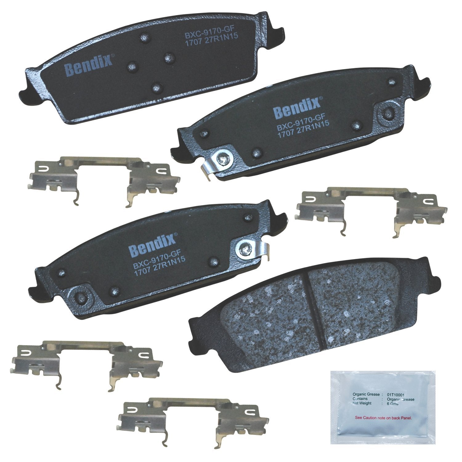 Bendix Priority1 Cfc1707 Ceramic Rear Brake Pads For Select Models Cadillac Escalade,Escalade Esv,Chevrolet Cheyenne,Silverado 1
