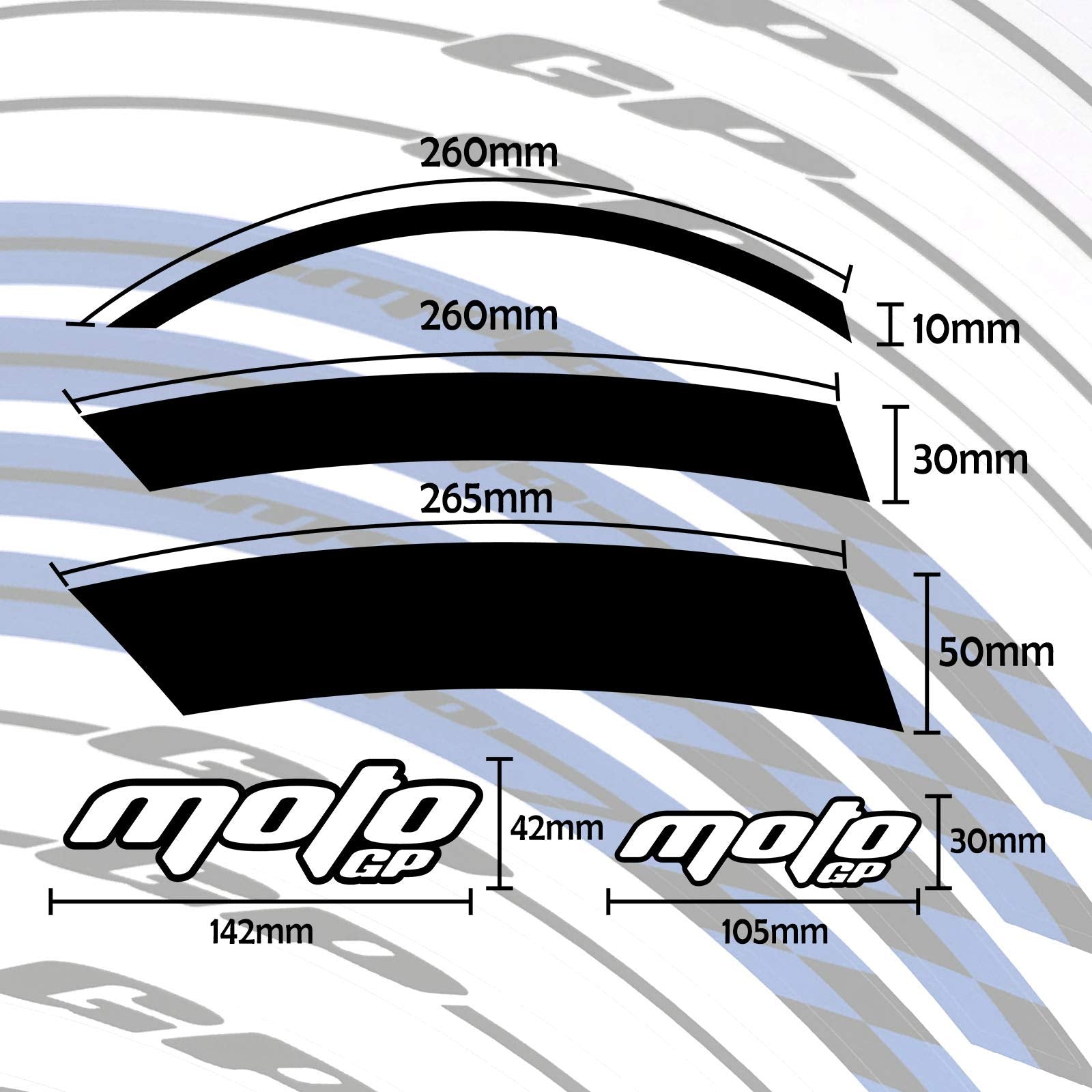 Mc Motoparts Rim Stripes Wheel Decal Stickers 17 Inch Rim Tape Aa01 Compatible With Cbr600Rr Cbr1000Rr Yzf R1 R6 Z1000 Z900 Ninj