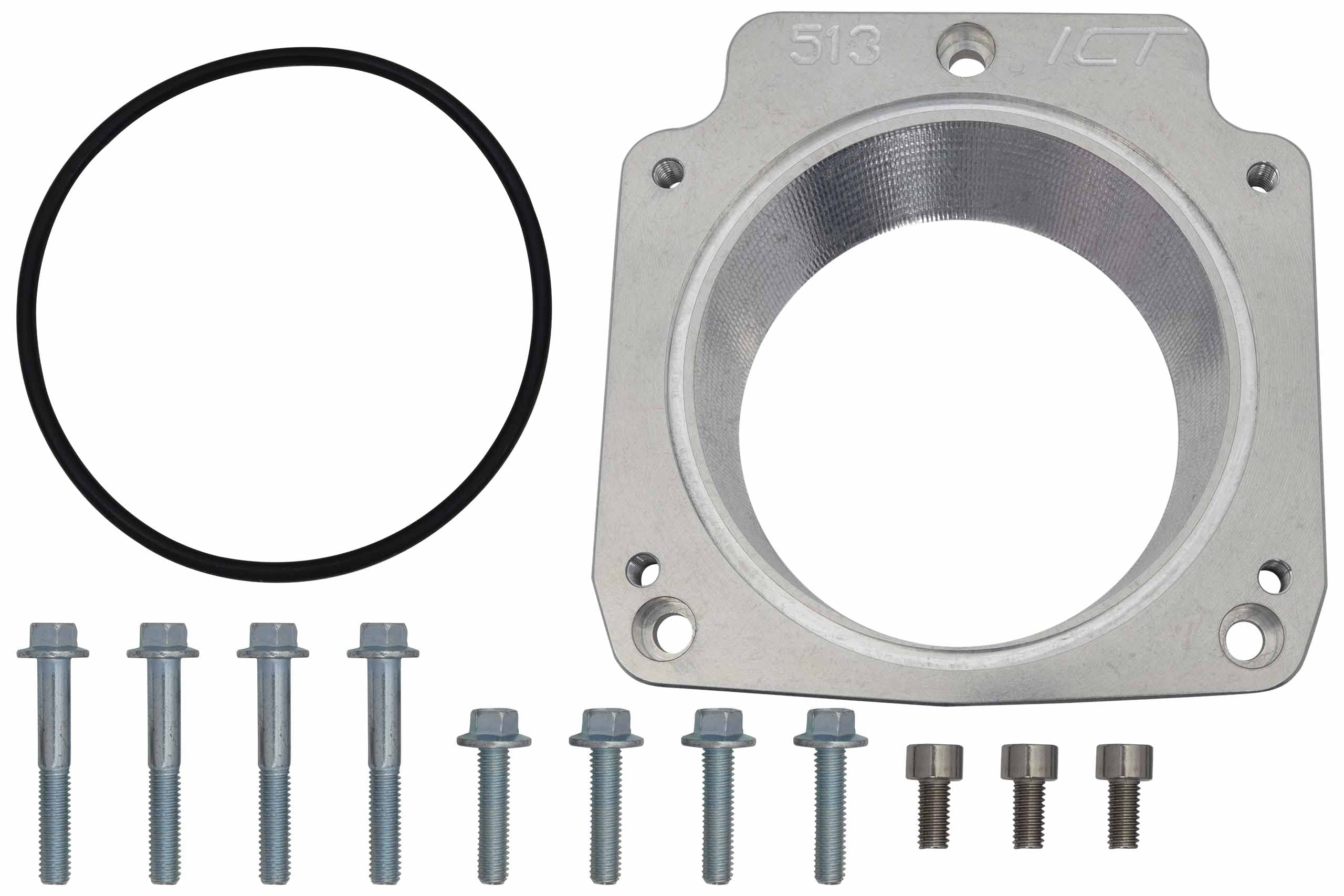 Ict Billet Ls Throttle Body Adapter - Ls1 3 Bolt Intake Manifold To Ls3 4 Bolt Throttle Body Dbc Lm7 Lr4 Lq4 Ls6 L59 Lq9 Lm4 L33