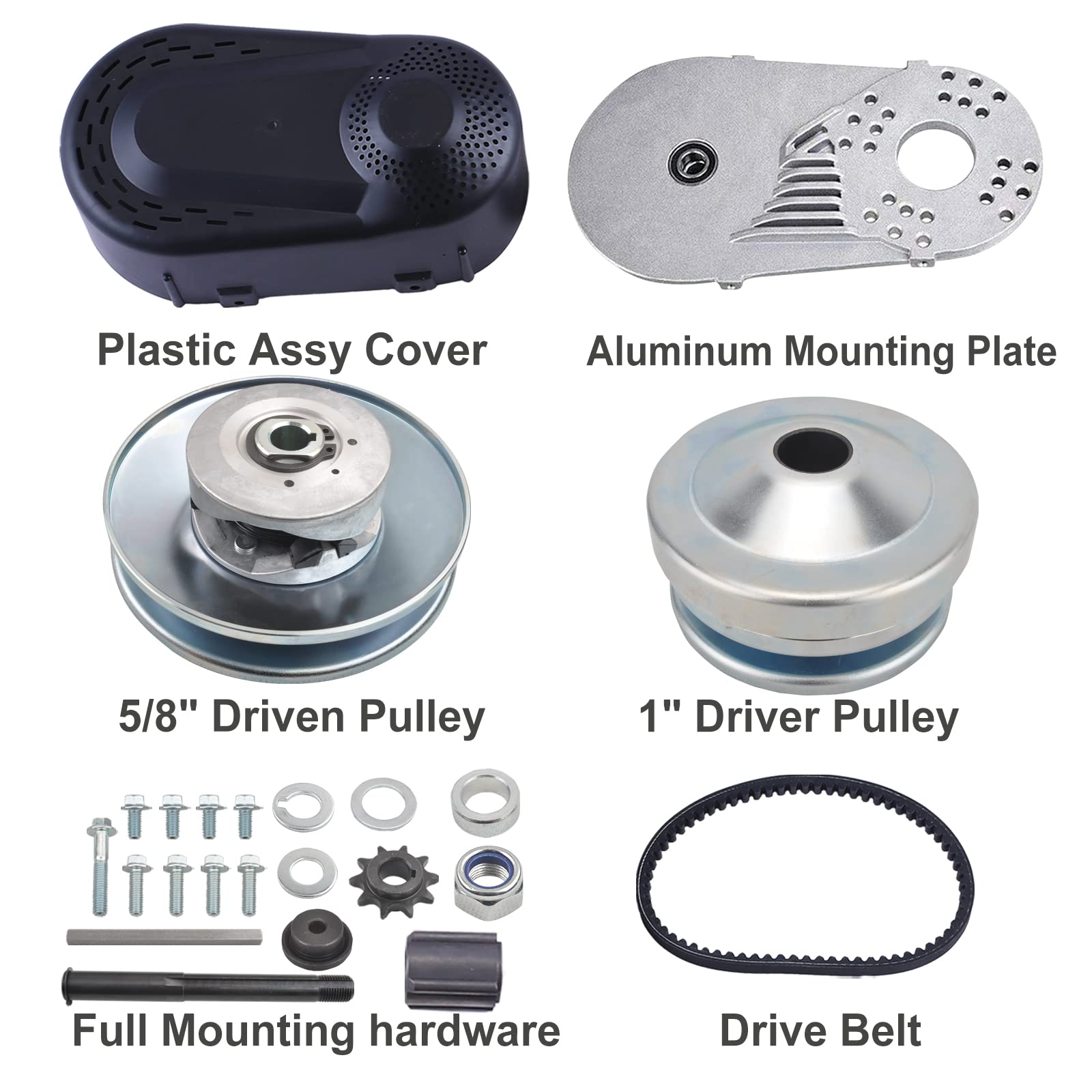 BATONECO 30 Series 1'' Torque Converter Kit for Predator 301CC 2-8 HP Engine, 1 inch Bore Clutch 10T #40/41/420 Chain Replaces G