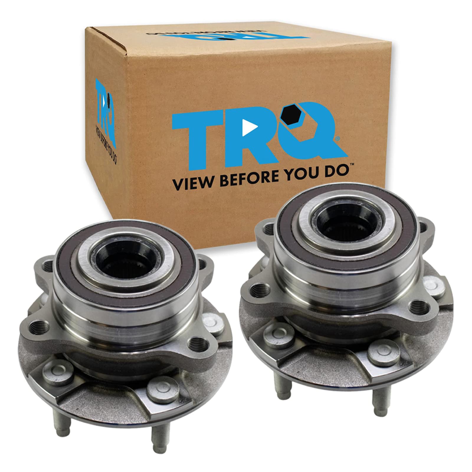 Trq Front Wheel Hub Bearings Assembly Set Compatible With 2013-2019 Ford Explorer