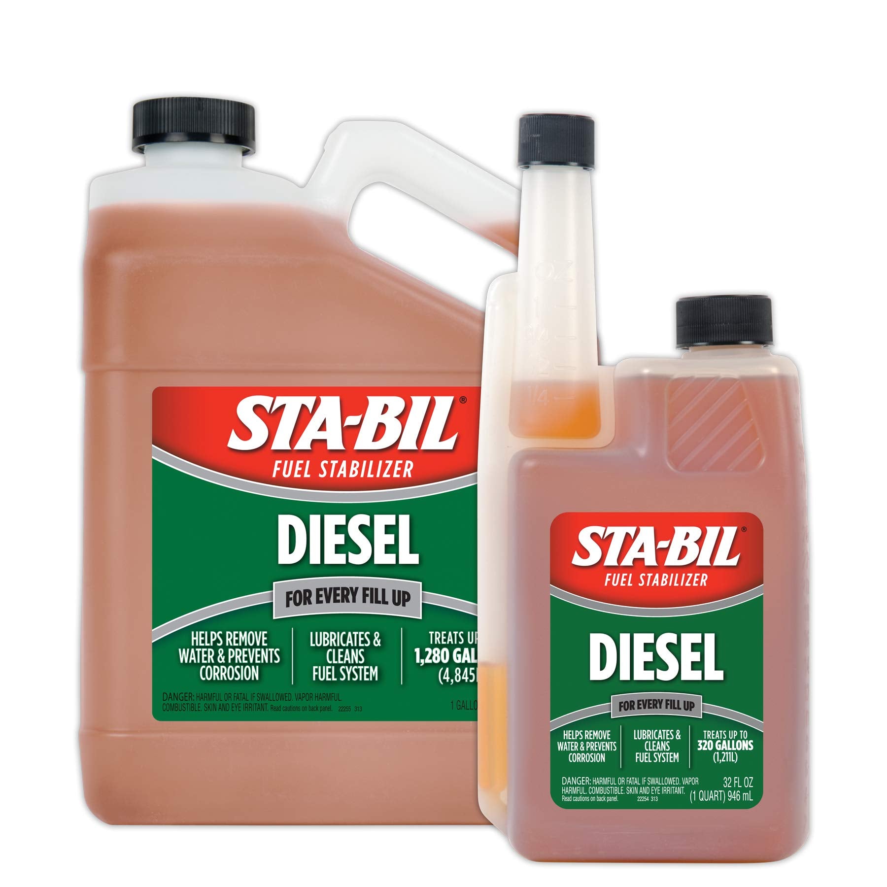 Sta-Bil Diesel Fuel Stabilizer And Performance Improver - Keeps Diesel Fuel Fresh For Up To 12 Months - Lubricates And Cleans The Fuel System - Treats Up To 320 Gallons Per 32 Fl. Oz. (Pack Of 4)
