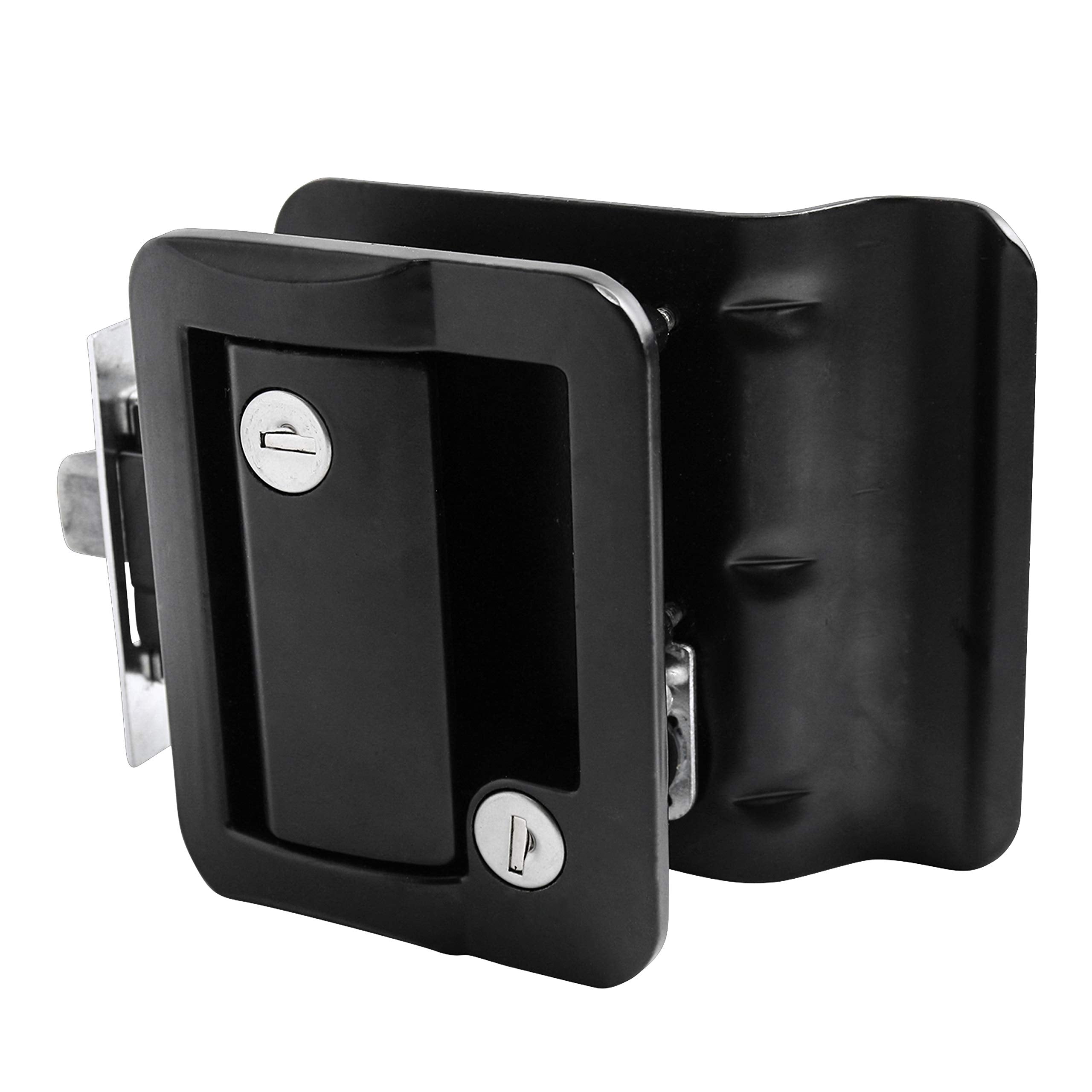 Rv Travel Trailer Entry Door Lock Polar Black Paddle Deadbolt