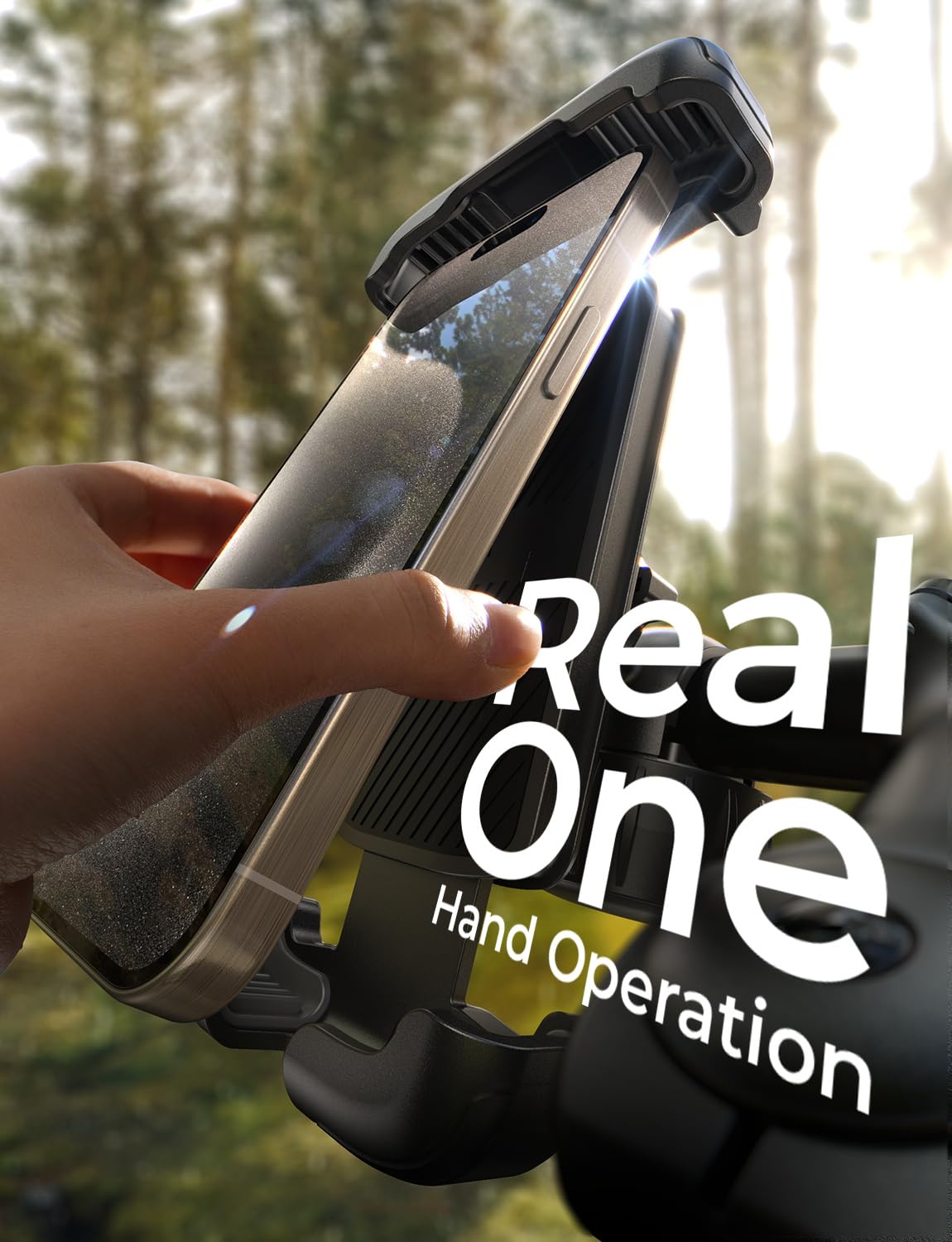 Lisen Bike Phone Holder, [Super Easy Install] Ultra Stable Motorcycle Phone Mount, Bicycle Handlebar Holder Mount For Adults Kid