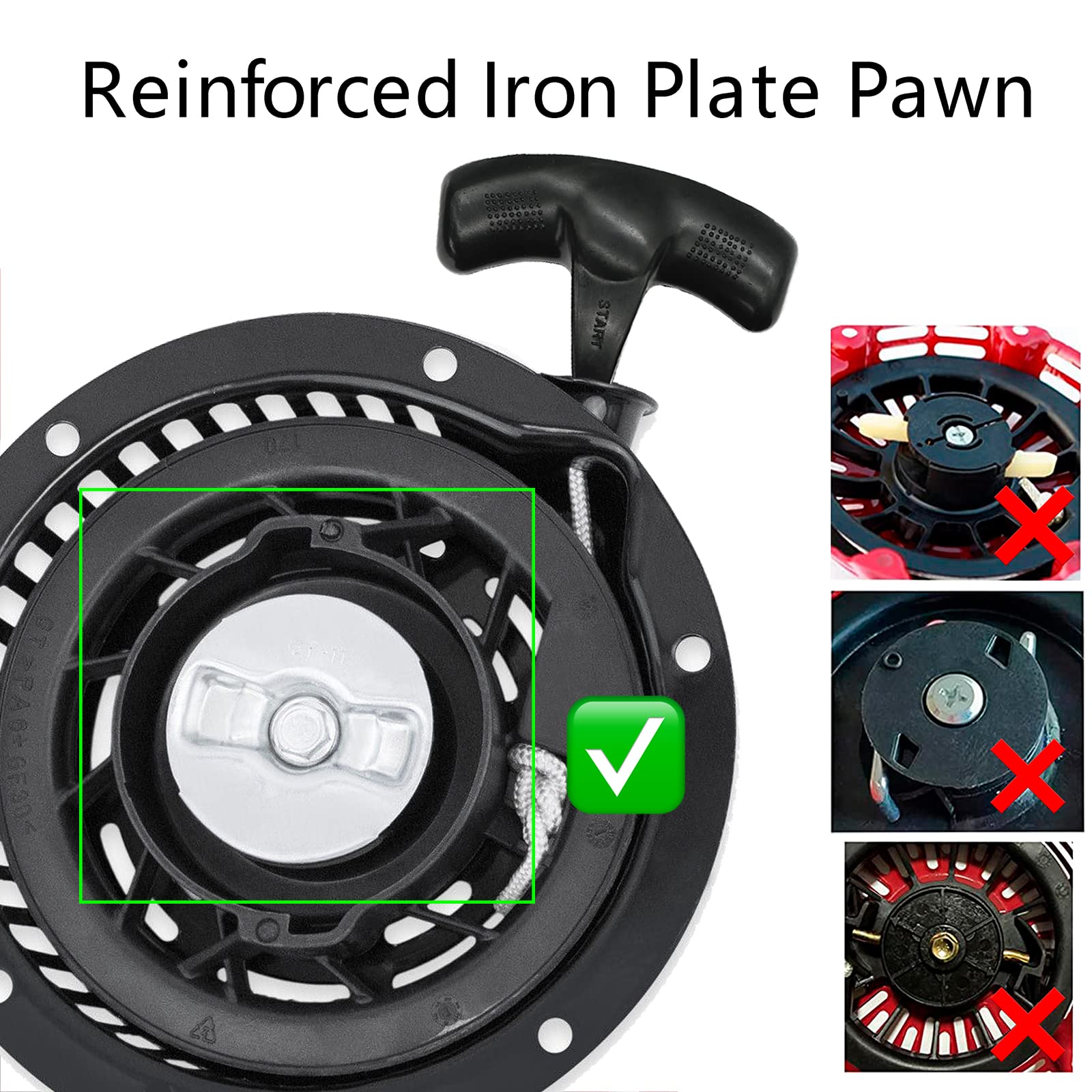 JMCHstore Pull Start Recoil Starter Assembly for Predator 224 max Performance Engine 6.6 HP (224cc) OHV Replacement Parts w/New