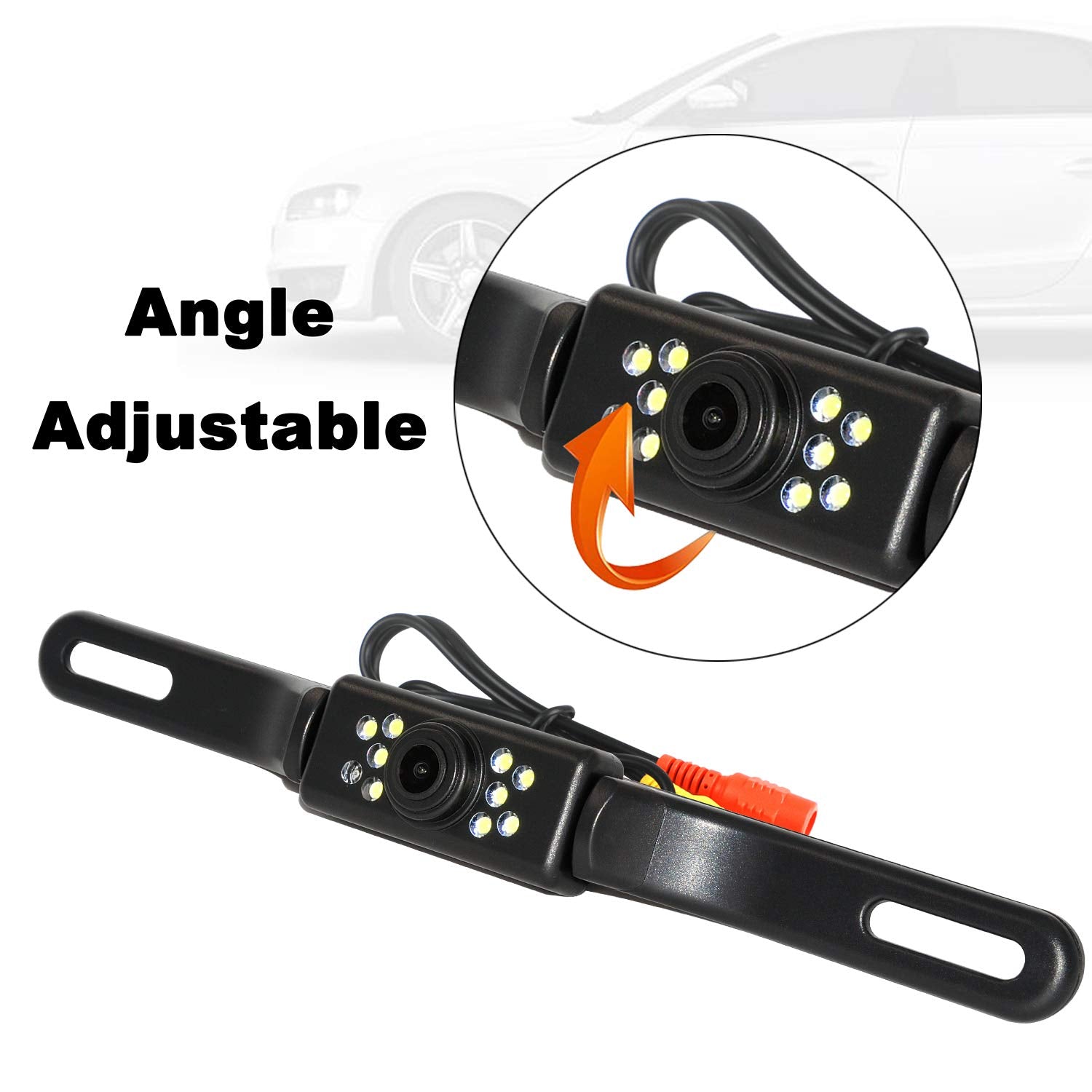 Peojek Backup Camera And Monitor Kit, 4.3'' Car Vehicle Rearview Mirror Monitor For Car Reverse Camera Waterproof Car Rear View