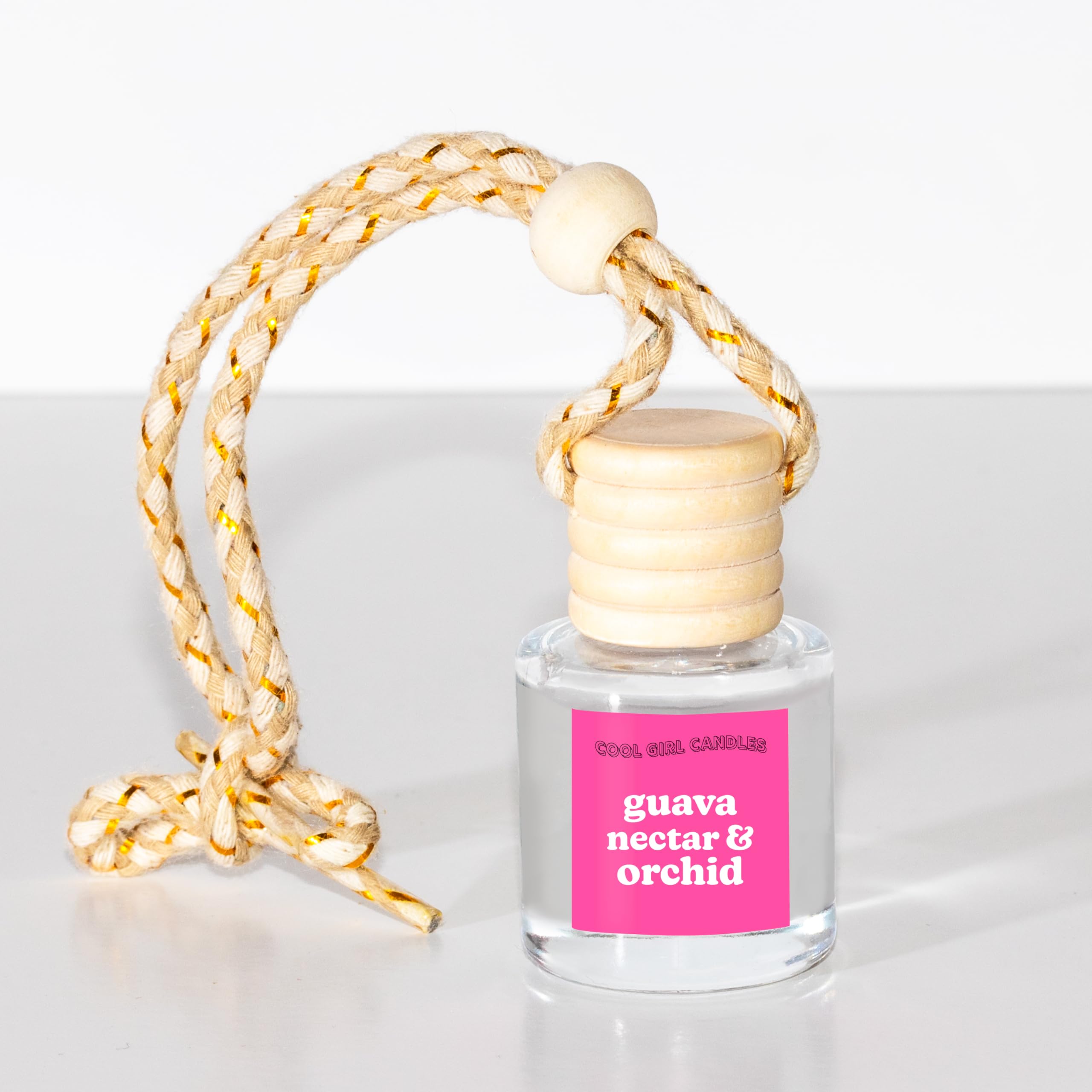 Coolgirlcandles Guava Nectar Orchid Car Hanging Fragrance Oil Diffuser Car Air Freshener Diffuser For Essential Oils, Scents Aro